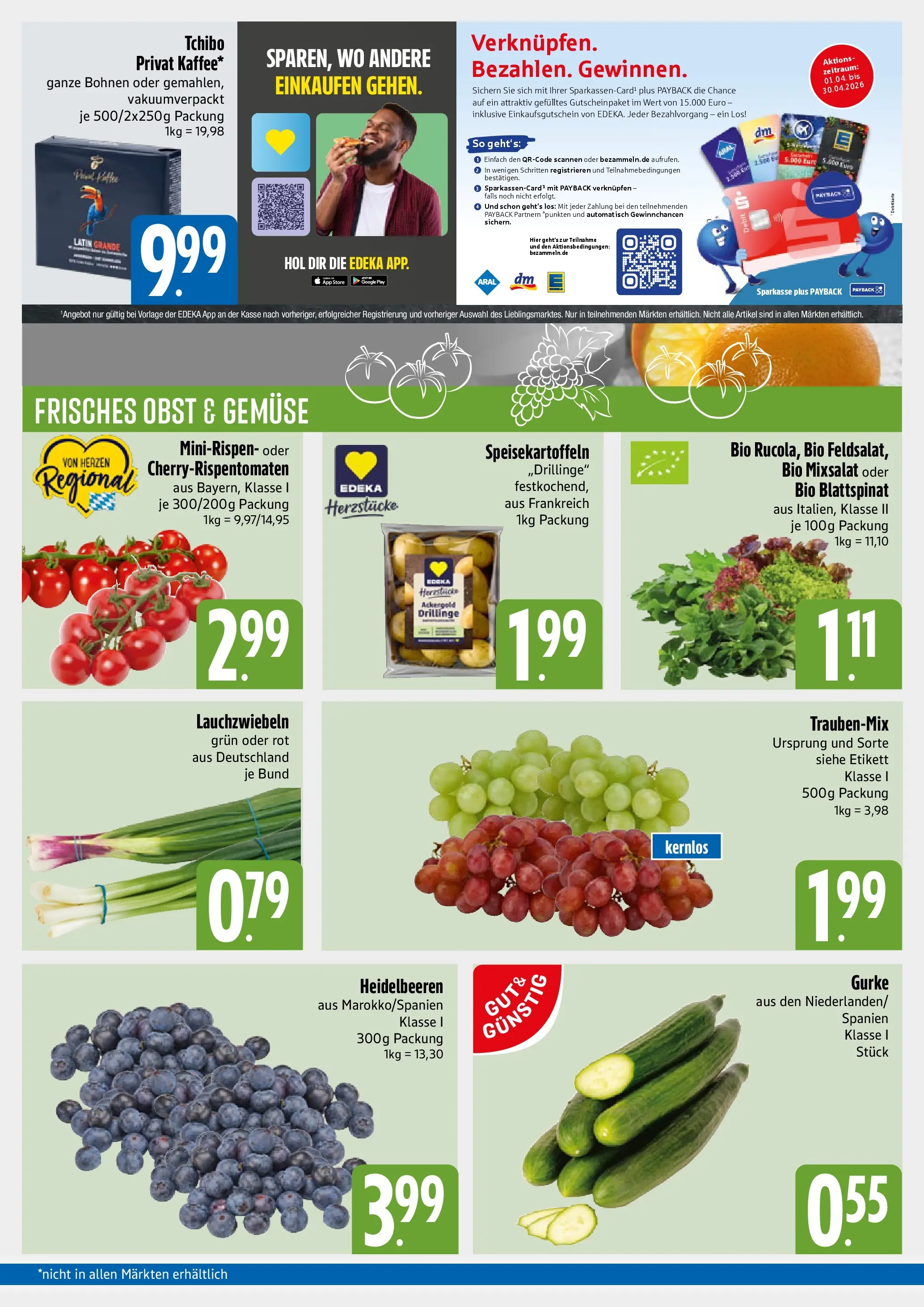 Angebote - E xpress: Wochenangebote (ab 05.04.2026) zum Blättern | Seite: 3 | Produkte: Heidelbeeren, Gemüse, Obst