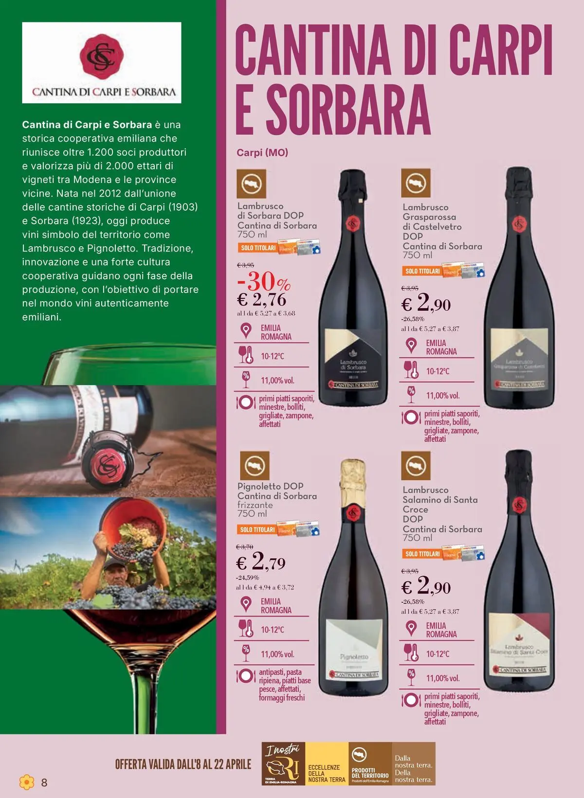 Volantino Conad dal 08/04/2026 > Anteprima | Pagina: 8 | Prodotti: Pasta, Terra