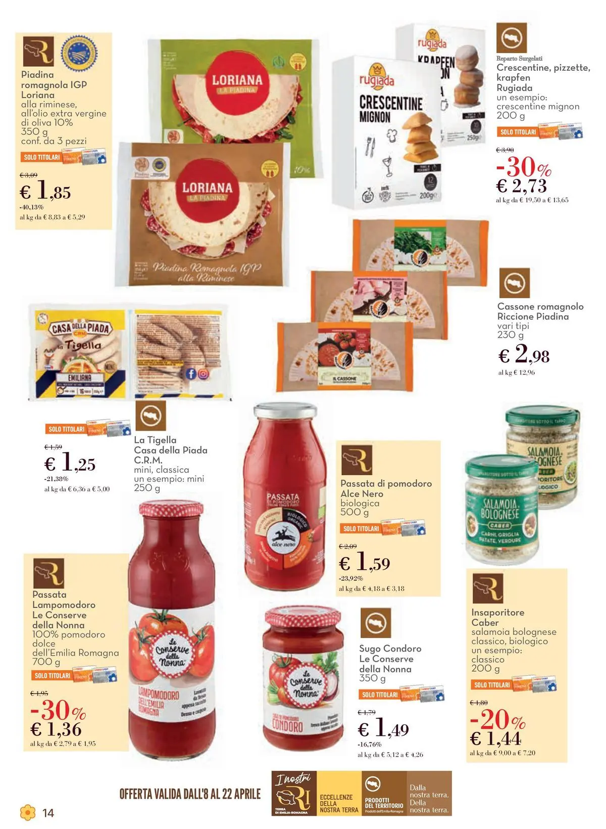 Volantino Conad dal 08/04/2026 > Anteprima | Pagina: 14 | Prodotti: Verdure, Pomodoro, Griglia, Sugo