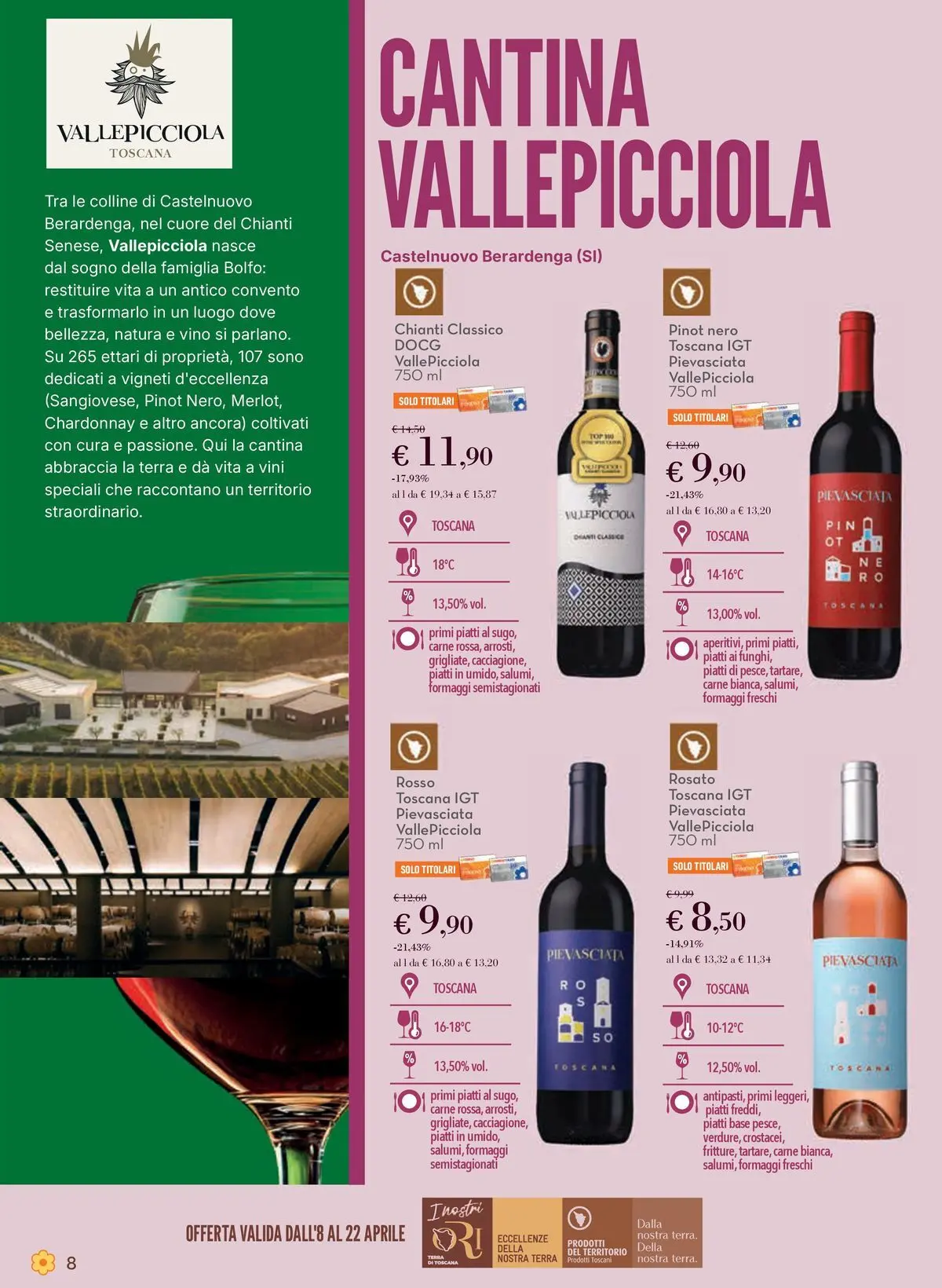 Volantino Conad dal 08/04/2026 > Anteprima | Pagina: 8 | Prodotti: Vino, Terra