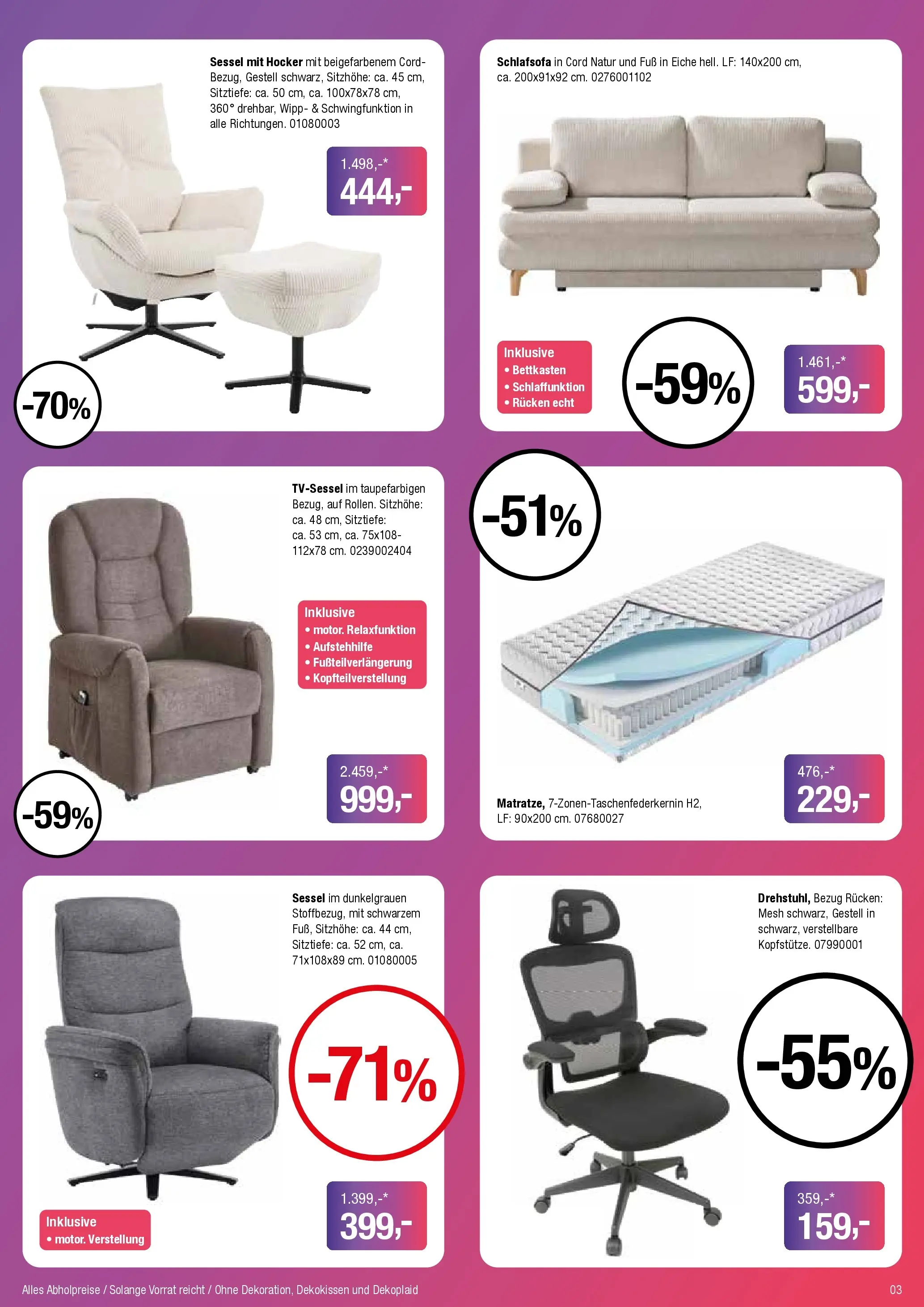 Angebote - Zuhause Upgrade zum Bestpreis! (ab 11.04.2026) zum Blättern | Seite: 3 | Produkte: Schlafsofa, Hocker, Sessel