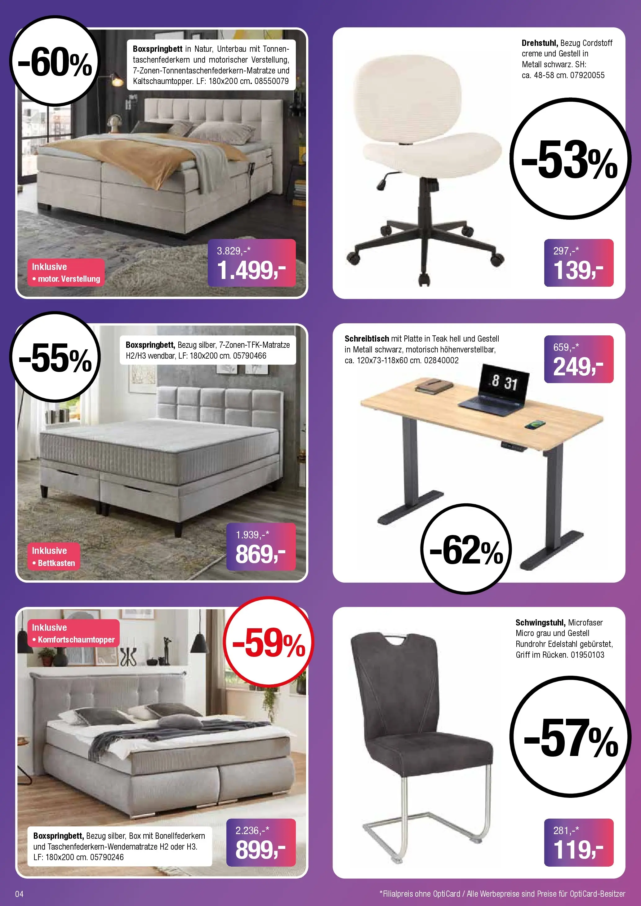 Angebote - Zuhause Upgrade zum Bestpreis! (ab 11.04.2026) zum Blättern | Seite: 4 | Produkte: Boxspringbett, Box, Creme