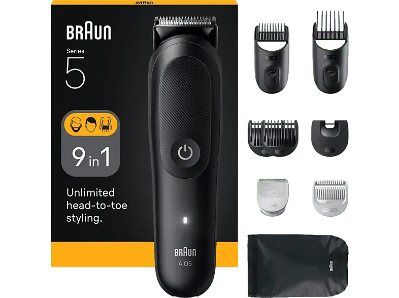 Braun Series 5 All-In-One Style Kit AIO5540 Body-Groomer, Schwarz, Akkubetrieb