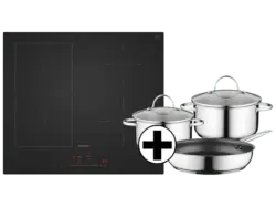 Siemens ED61AHSC1E Induktionskochfeld (592 mm breit, 4 Kochfelder, Glaskeramik, Autark) inkl. HZ9SE030 Kochgeschirrset; Induktionskochfeld inkl. HZ9SE030 Kochgeschirrset