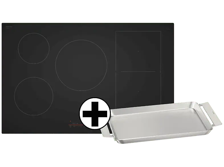 Bosch PVW81CHB1E Induktionskochfeld inkl. Teppan Yaki (802 mm breit, 5 Kochfelder, Glaskeramik)