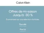 Calvin Klein Offres de mi-saison Jusqu&rsquo;&agrave; -30 % - au 30.04.2026