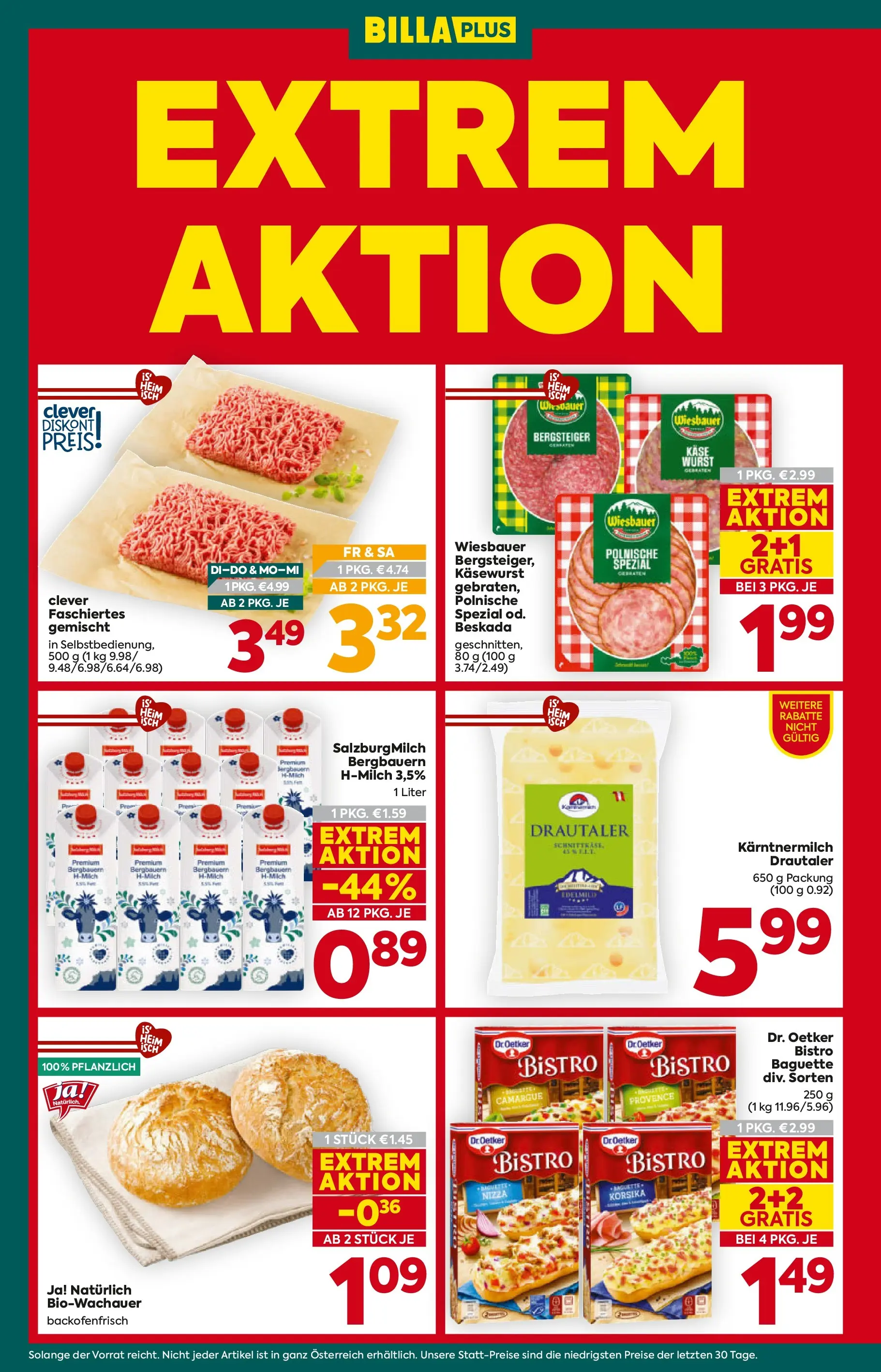 Billa Plus Flugblatt - Salzburg von 07.04.2026 - Aktuelle Angebote | Seite: 6 | Produkte: Wurst, Jääkaappipakastin, Käse