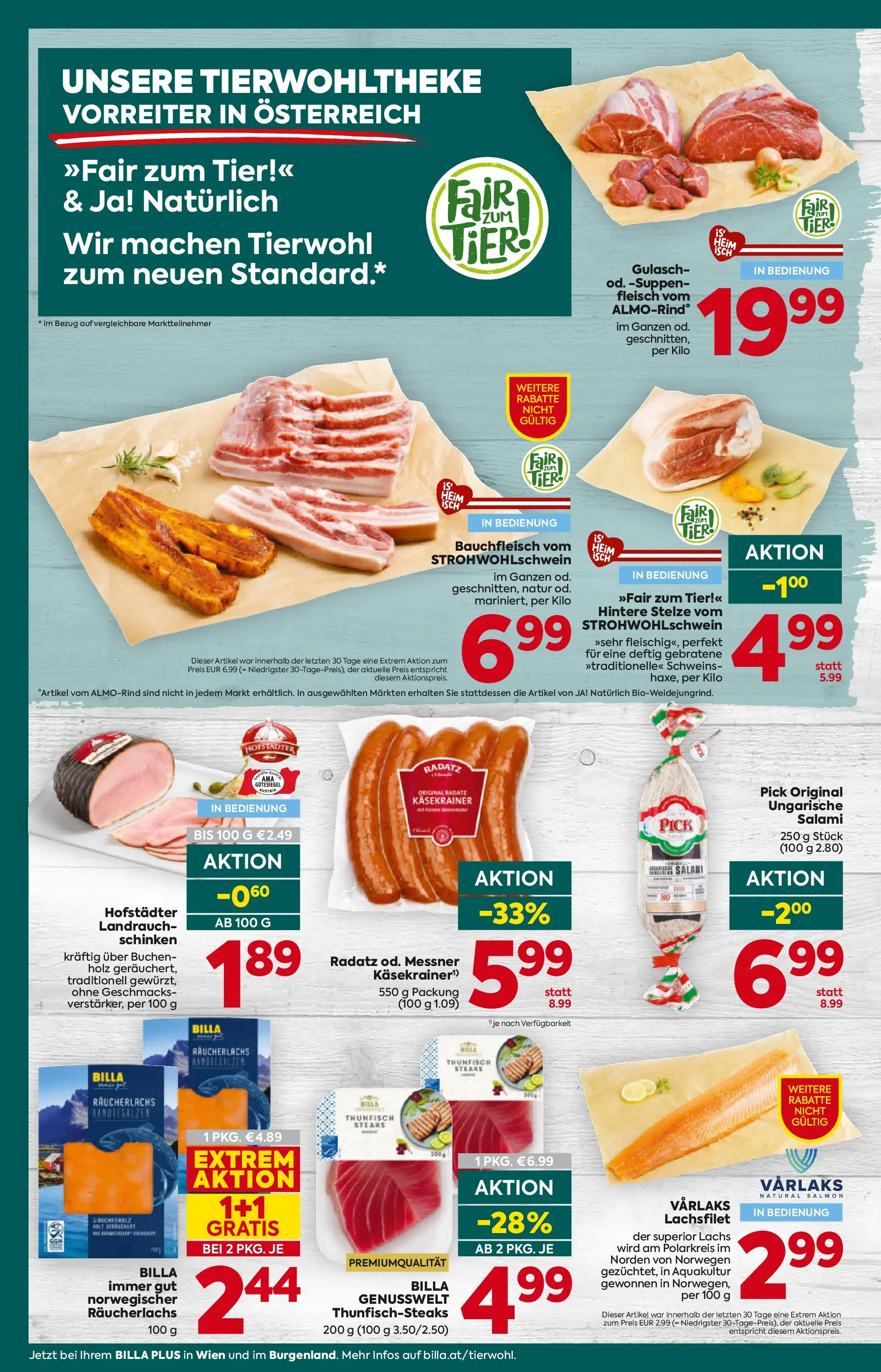 Billa Plus Flugblatt - Salzburg von 07.04.2026 - Aktuelle Angebote | Seite: 8 | Produkte: Salami, Schinken