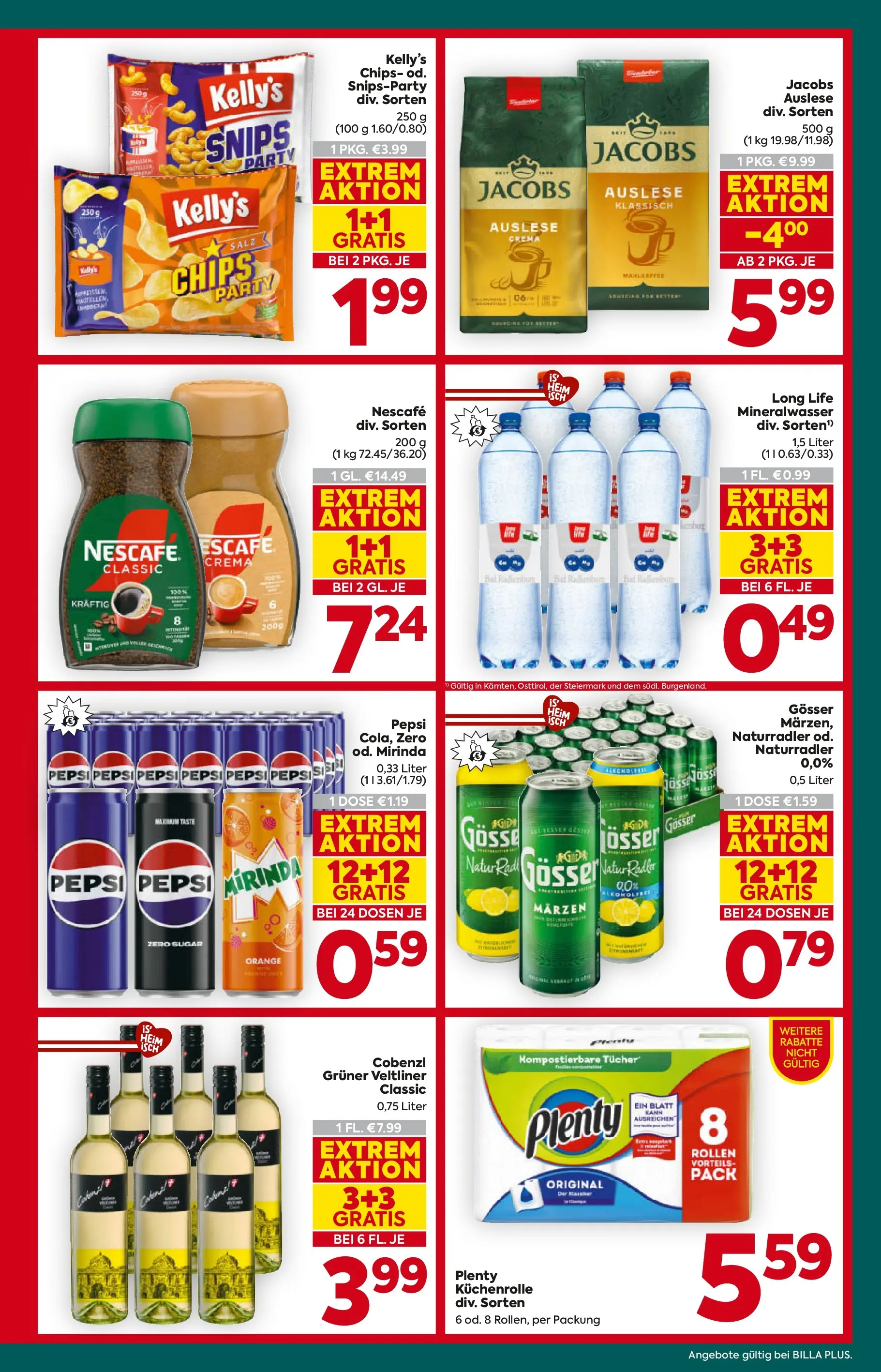 Billa Plus Flugblatt - Steiermark von 07.04.2026 - Aktuelle Angebote | Seite: 7 | Produkte: Chips, Salz