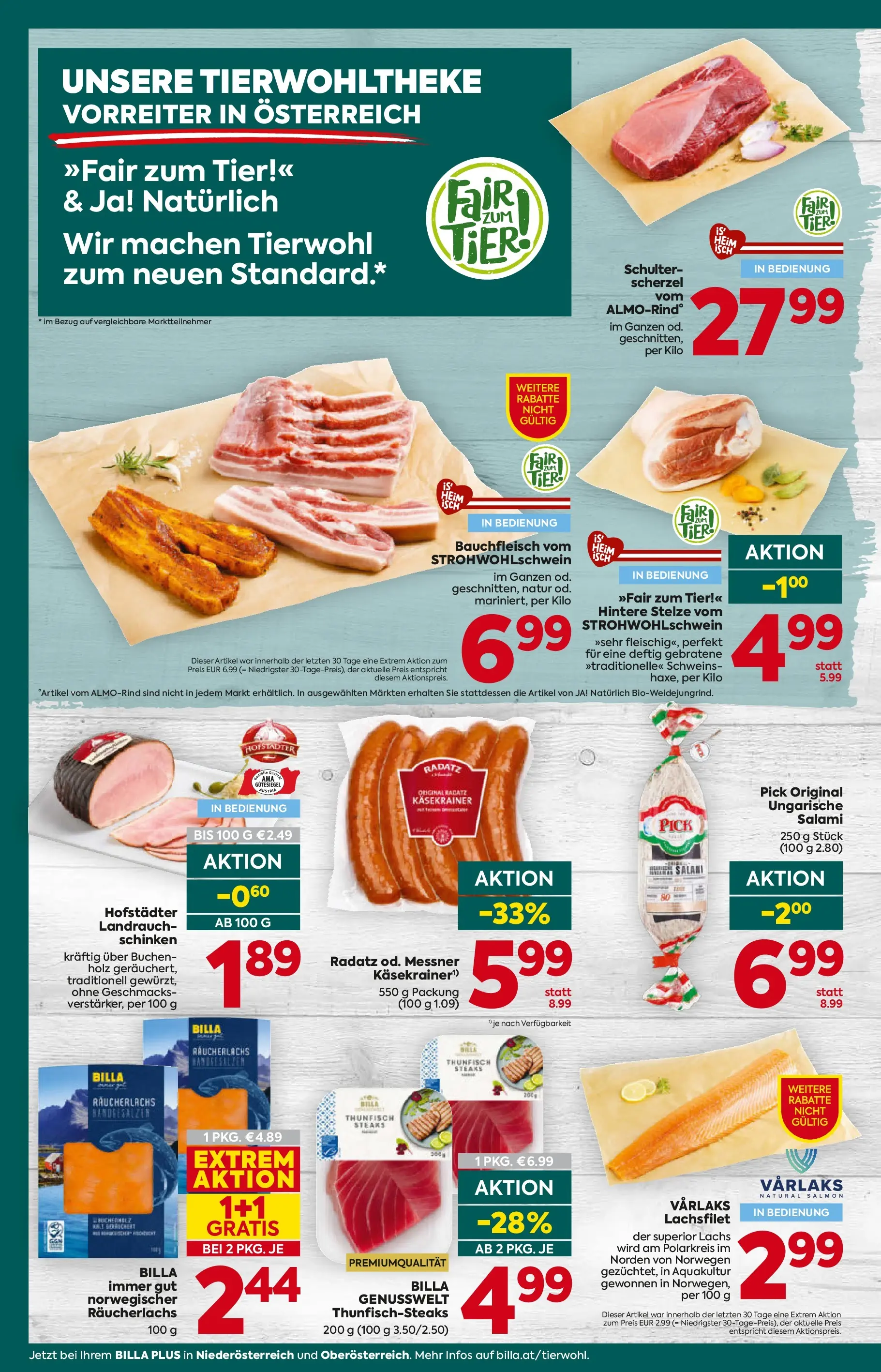 Billa Plus Flugblatt - Niederösterreich von 07.04.2026 - Aktuelle Angebote | Seite: 8 | Produkte: Salami, Schinken