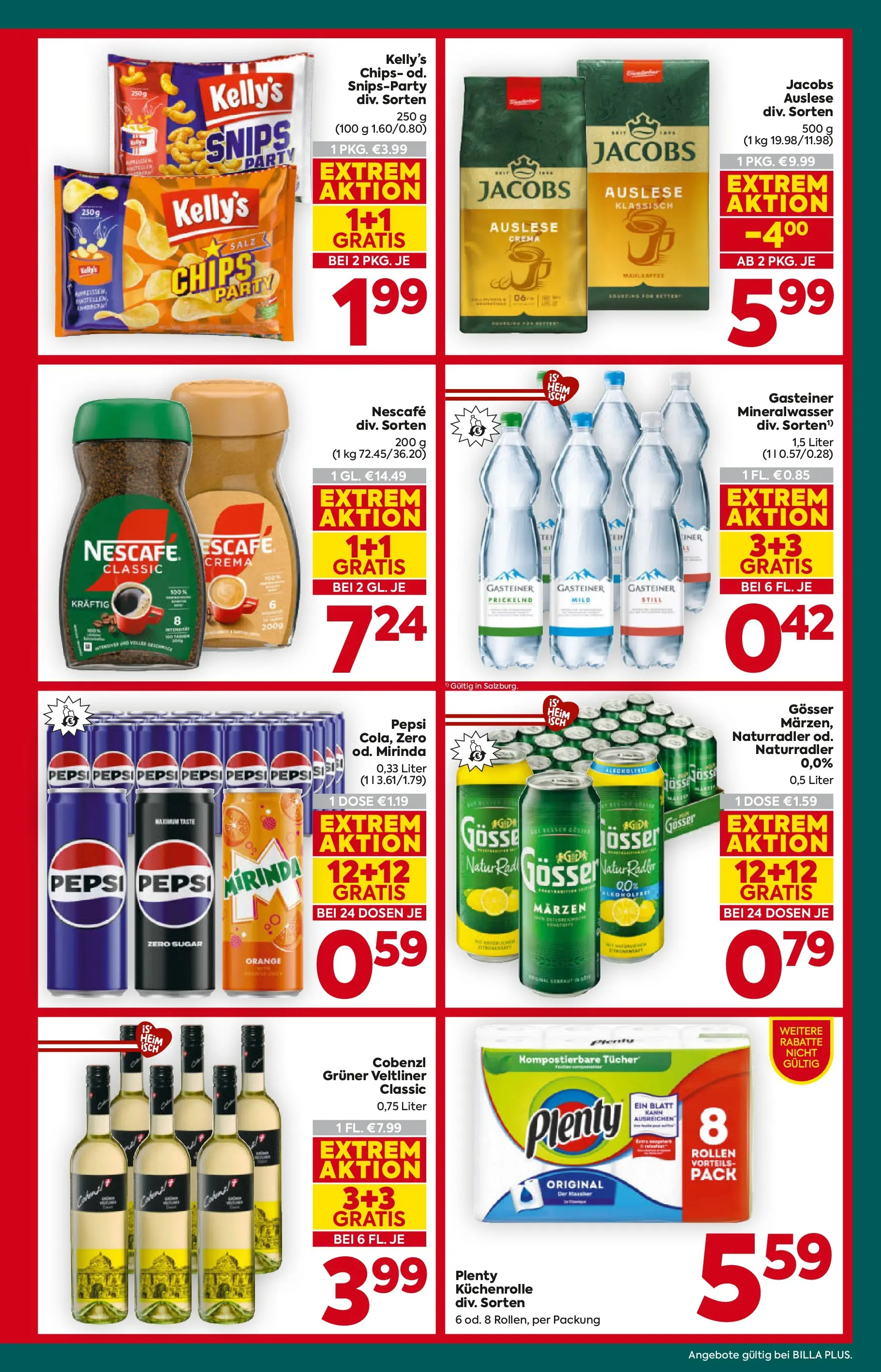 Billa Plus Flugblatt - Salzburg von 07.04.2026 - Aktuelle Angebote | Seite: 7 | Produkte: Chips, Salz