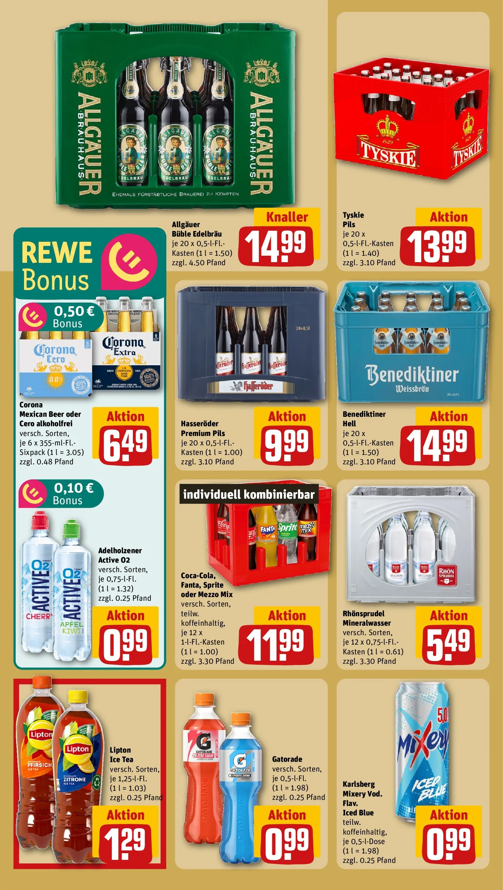 REWE Prospekt ab 05.04.2026 zum Blättern » Angebote | Seite: 14 | Produkte: Fanta, Benediktiner hell, Pfirsich, Oder mezzo mix