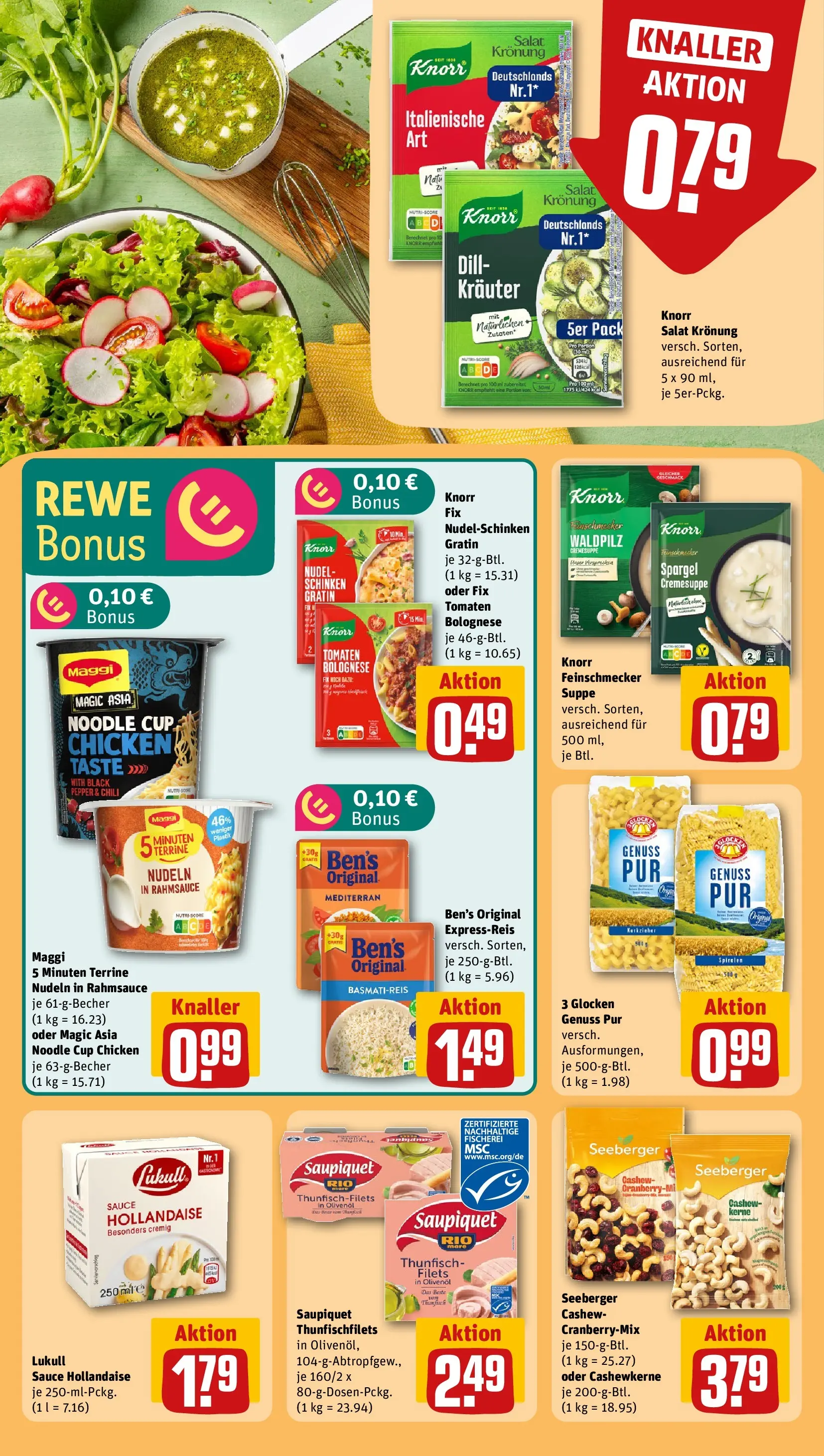 REWE Prospekt ab 05.04.2026 zum Blättern » Angebote | Seite: 18 | Produkte: Maggi, Chili, Salat, Maggi 5 minuten terrine