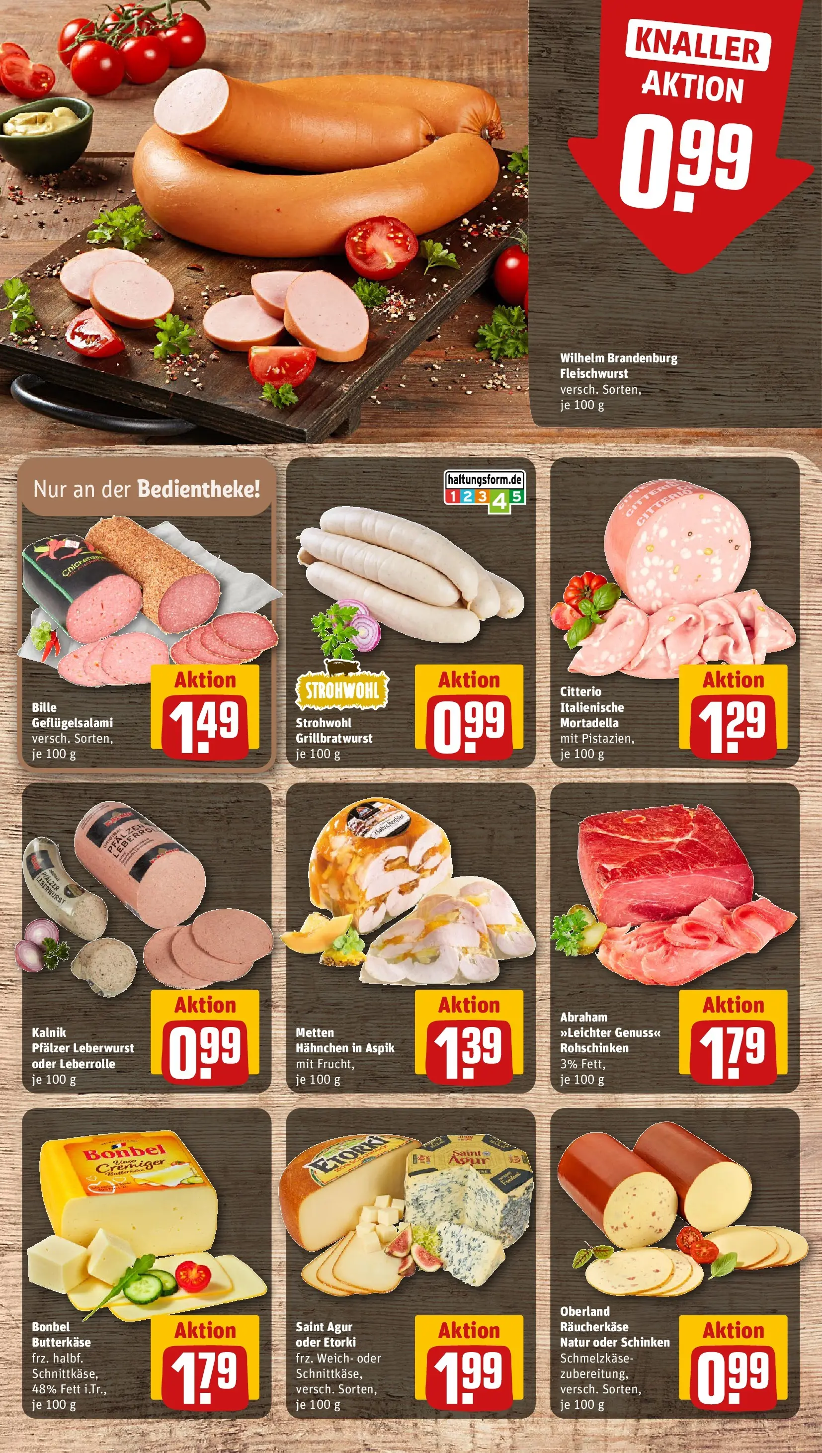 REWE Prospekt ab 05.04.2026 zum Blättern » Angebote | Seite: 9 | Produkte: Hahnchen, Salami, Schinken