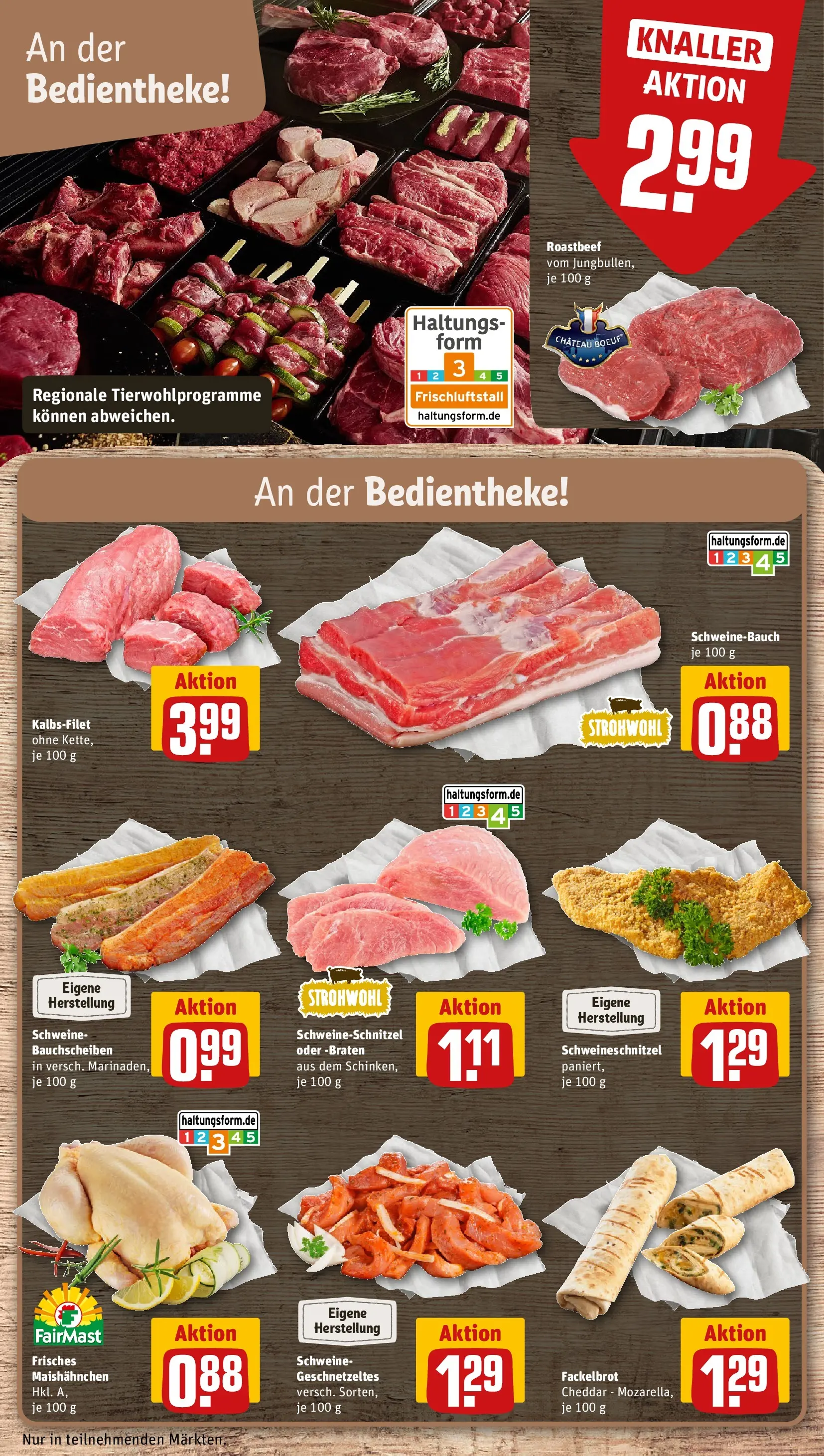 REWE Prospekt ab 05.04.2026 zum Blättern » Angebote | Seite: 10 | Produkte: Schweinebauch, Roastbeef