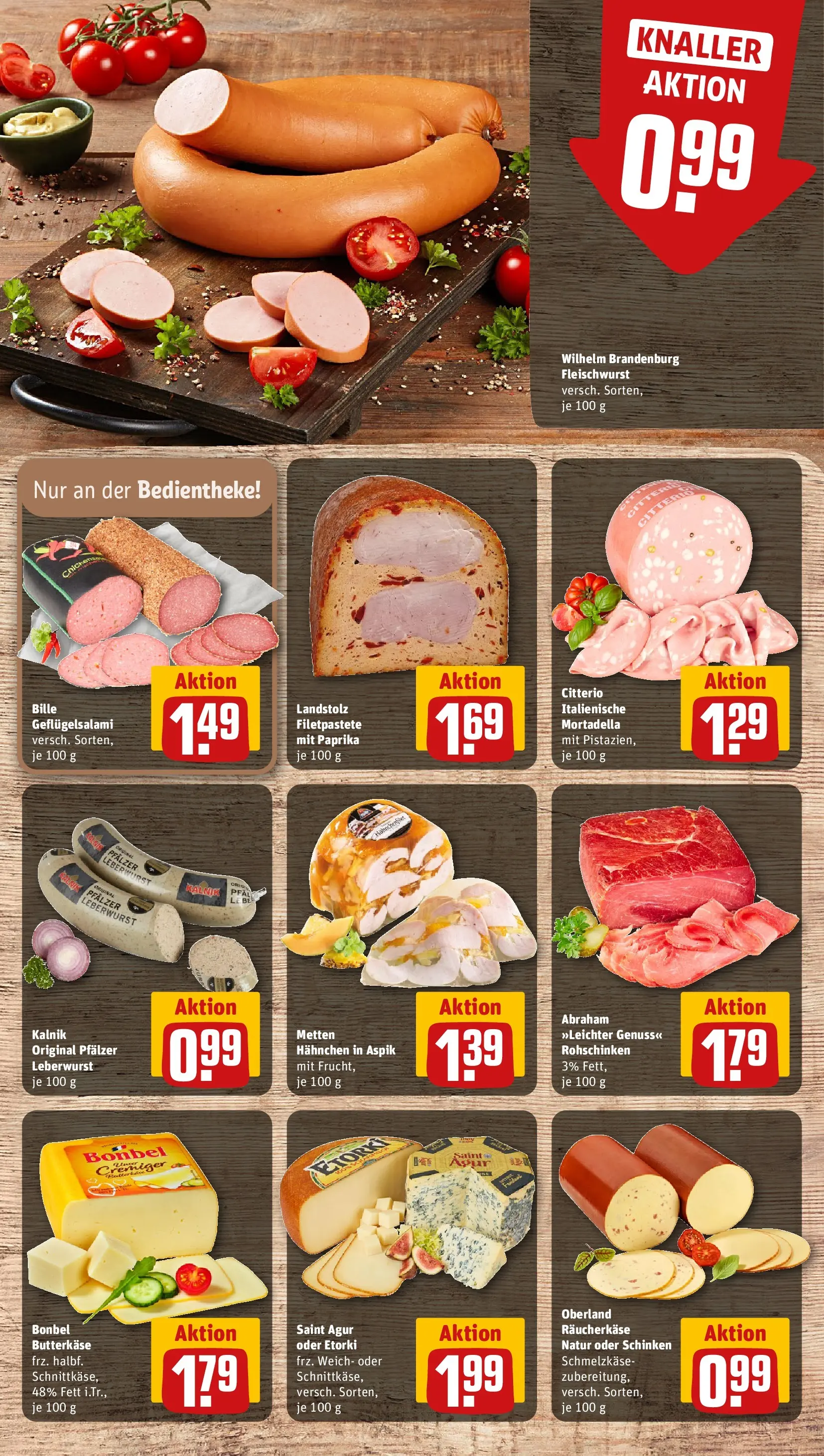 REWE Prospekt ab 05.04.2026 zum Blättern » Angebote | Seite: 9 | Produkte: Hahnchen, Pistazien, Paprika, Salami