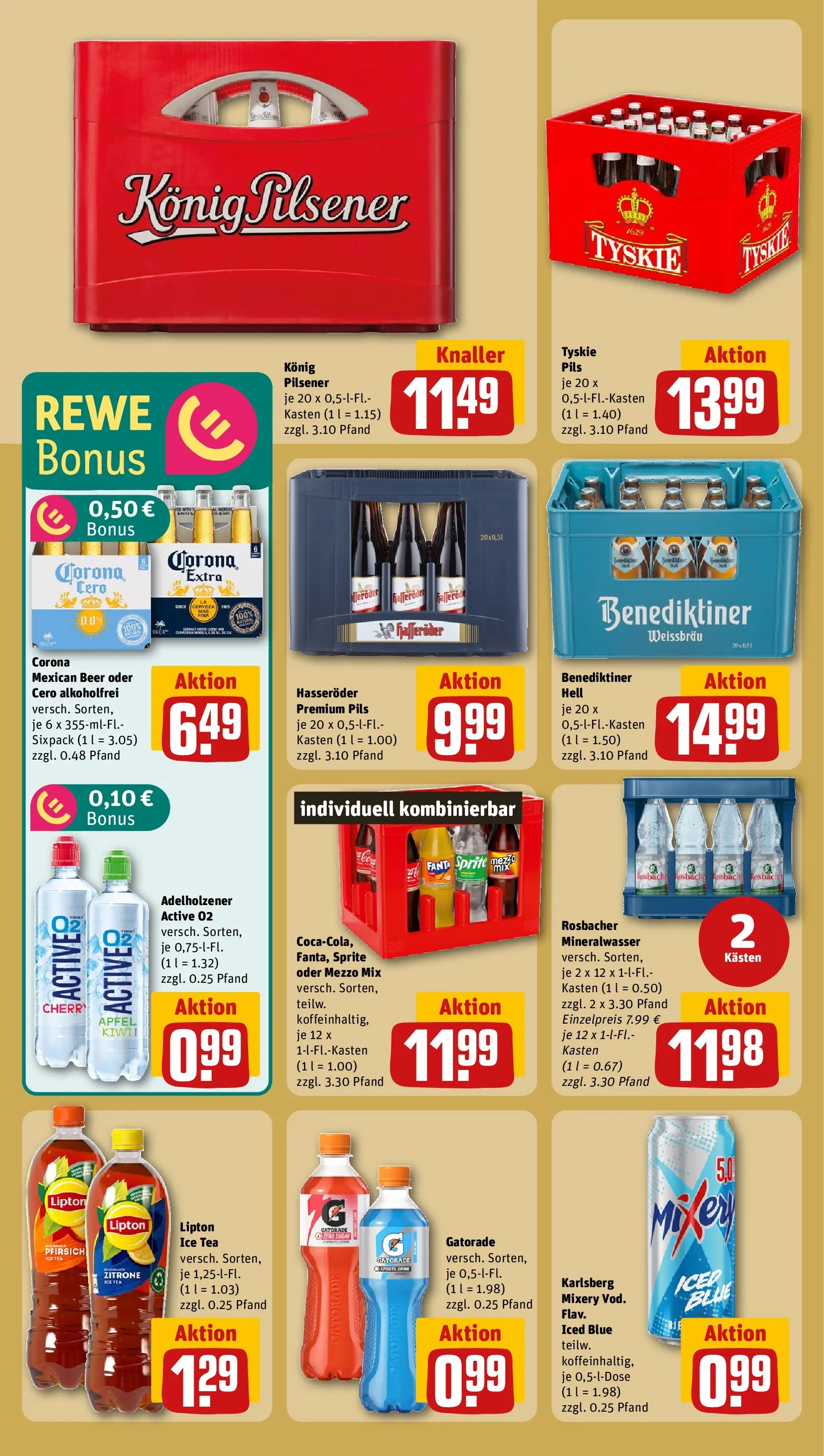 REWE Prospekt ab 05.04.2026 zum Blättern » Angebote | Seite: 16 | Produkte: Mezzo mix, Äpfel, Vodka, Hasseröder