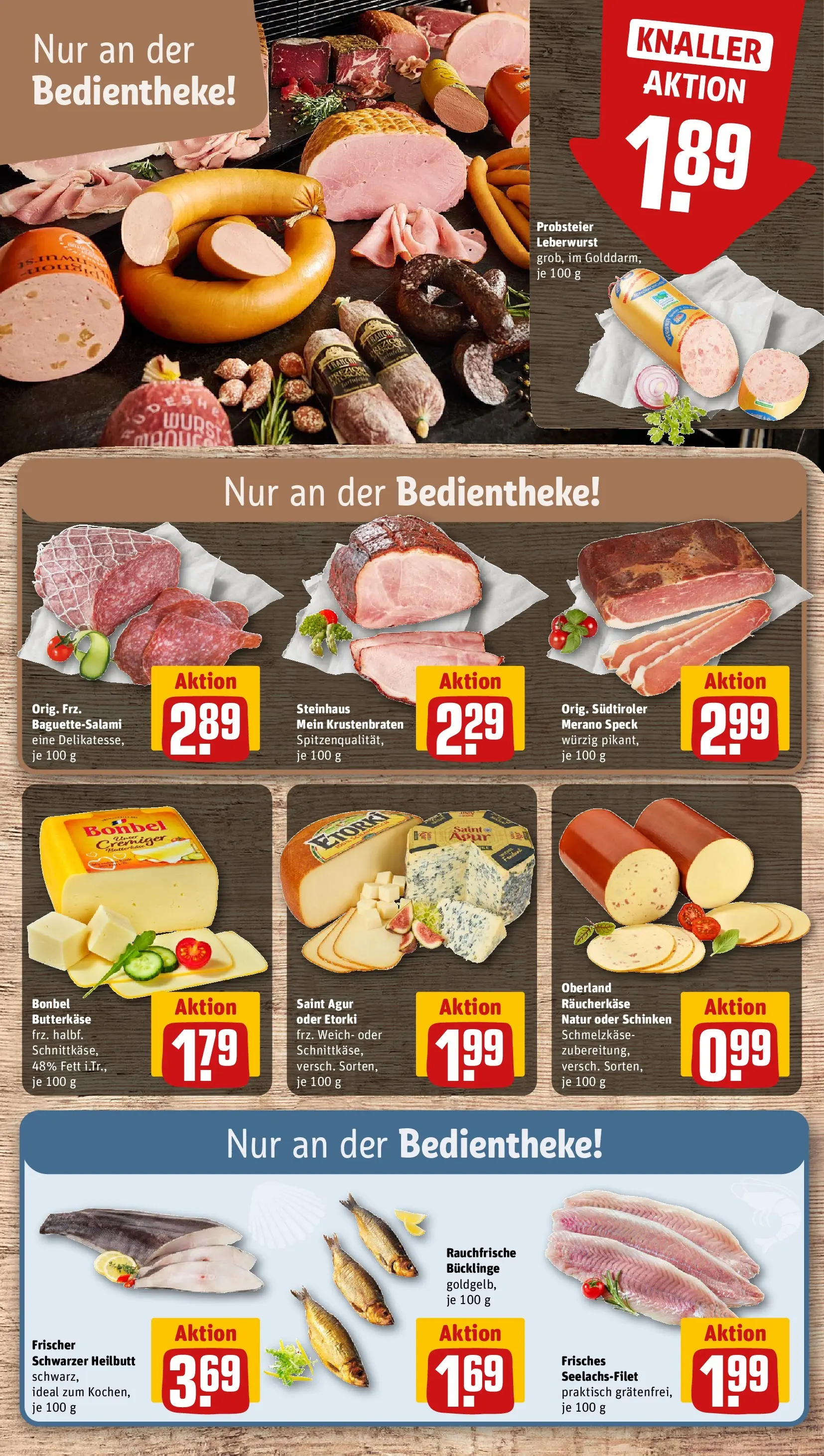 REWE Prospekt ab 05.04.2026 zum Blättern » Angebote | Seite: 9 | Produkte: Krustenbraten, Wurst, Salami, Schinken
