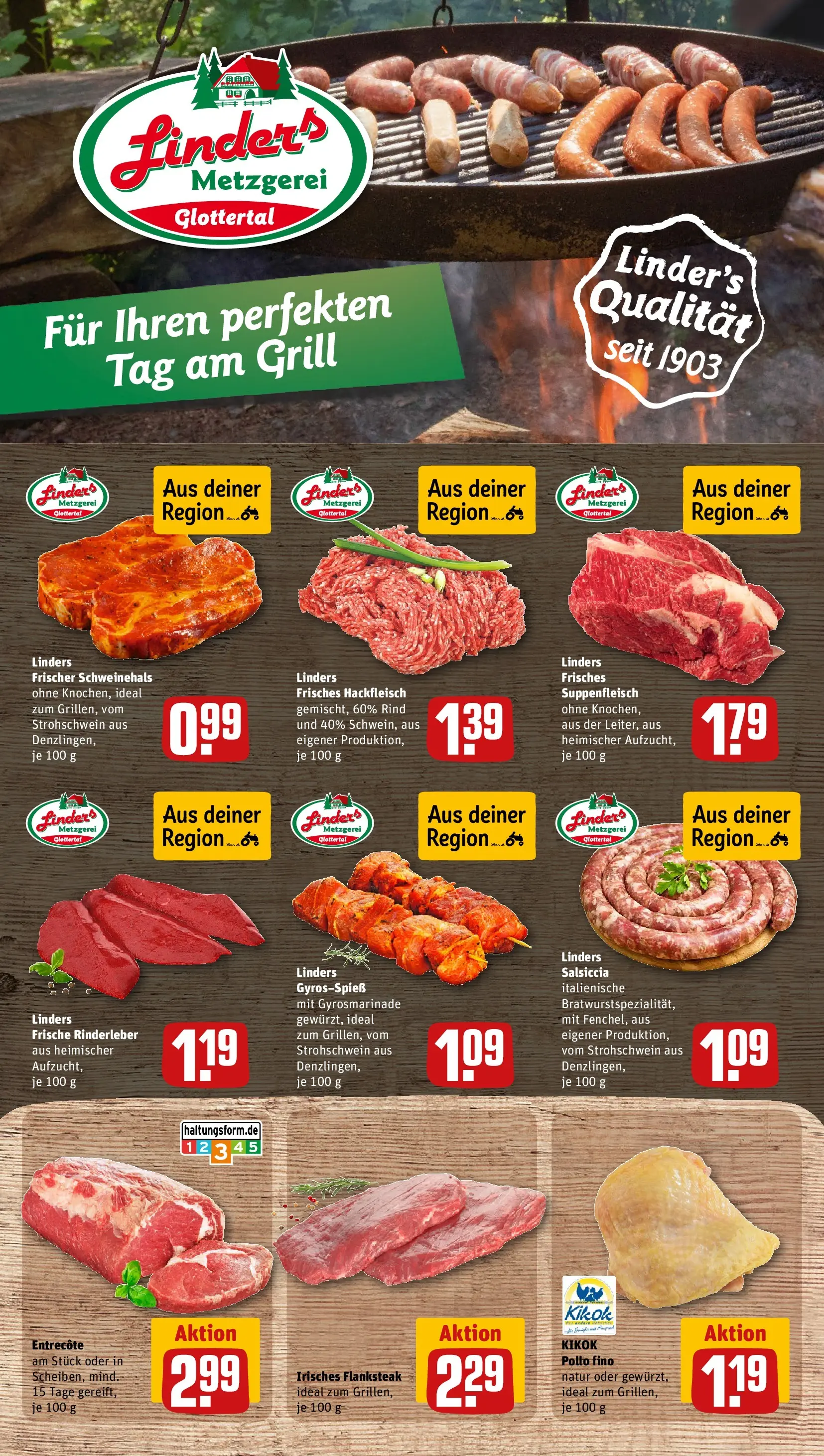 REWE Prospekt ab 05.04.2026 zum Blättern » Angebote | Seite: 8 | Produkte: Grill, Entrecote, Suppenfleisch, Steak