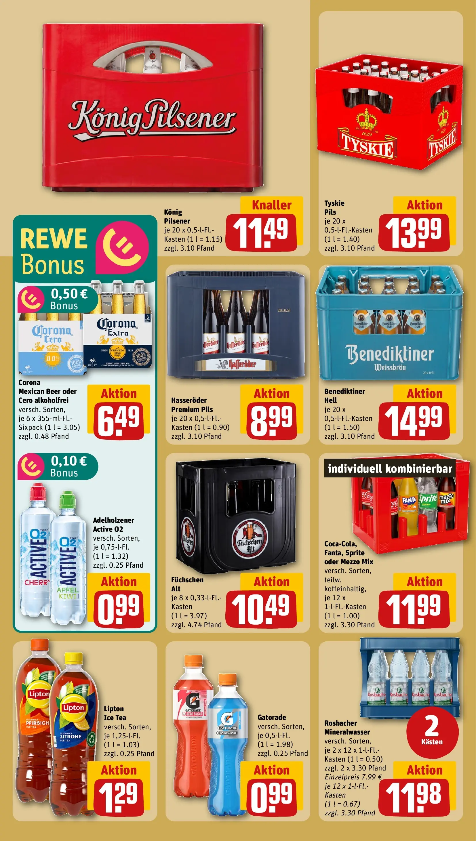 REWE Prospekt ab 05.04.2026 zum Blättern » Angebote | Seite: 14 | Produkte: Mezzo mix, Konig pilsener, Sprite, Pils