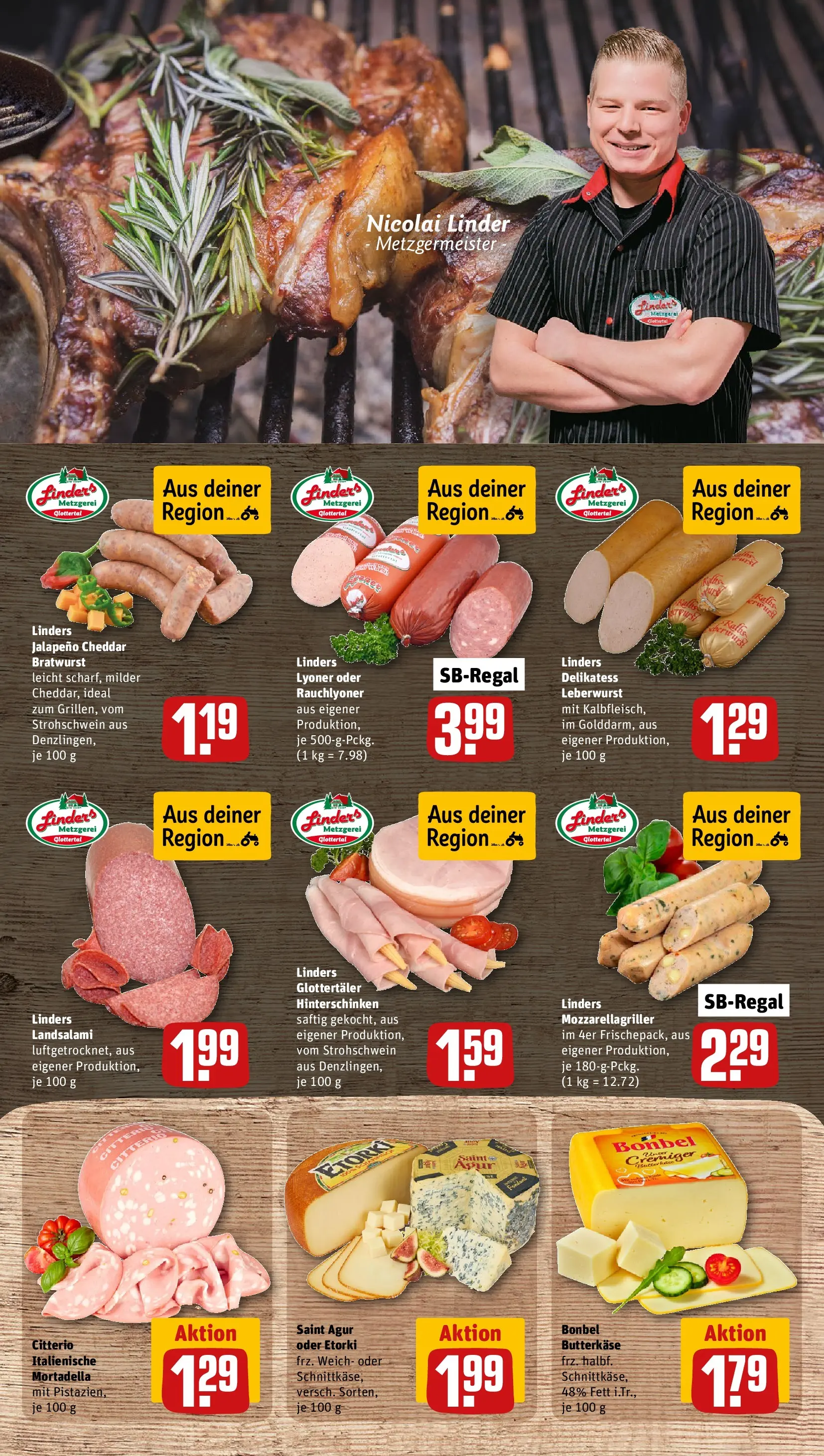 REWE Prospekt ab 05.04.2026 zum Blättern » Angebote | Seite: 9 | Produkte: Bratwurst, Salami