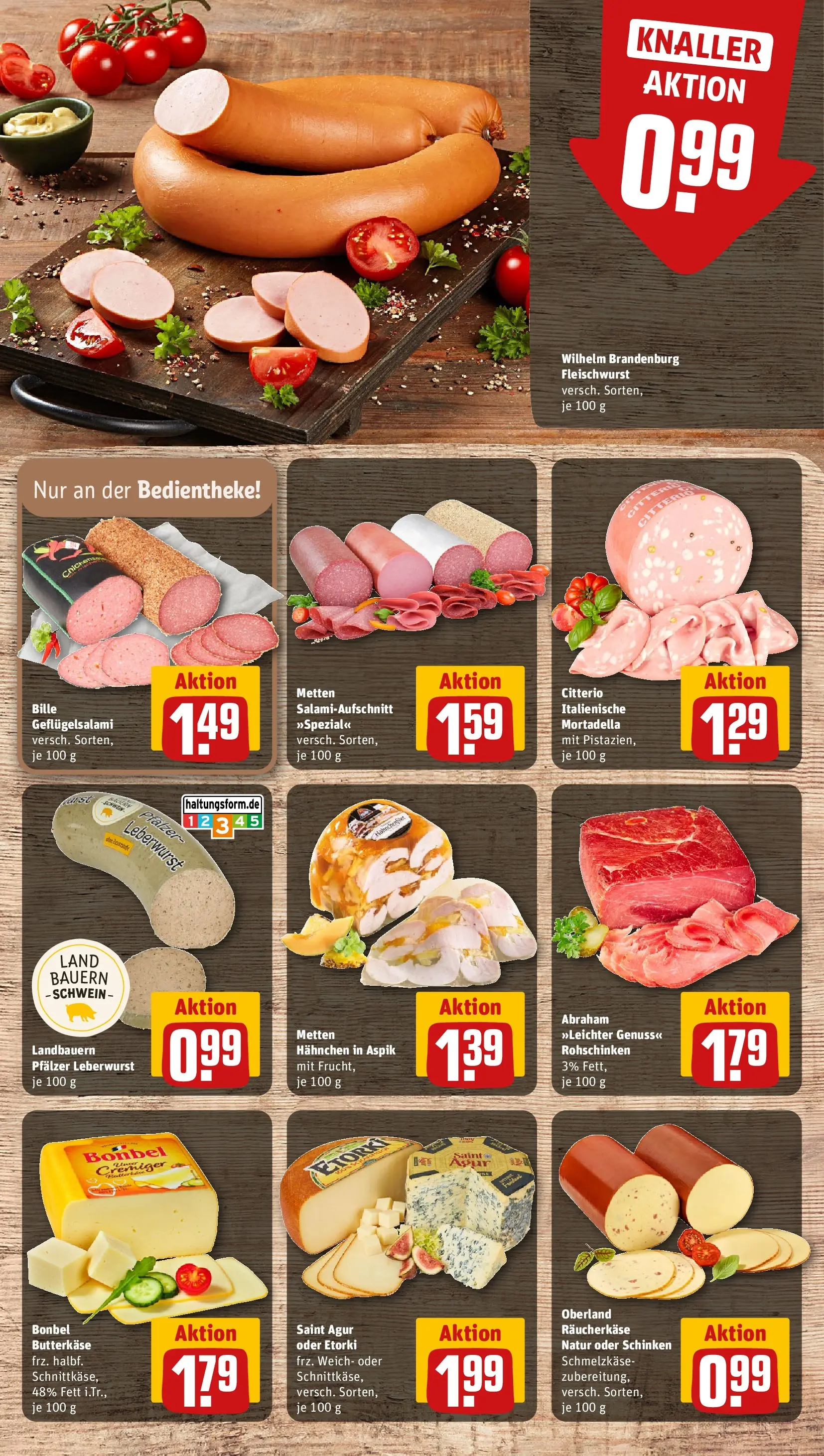 REWE Prospekt ab 05.04.2026 zum Blättern » Angebote | Seite: 9 | Produkte: Hahnchen, Salami, Schinken