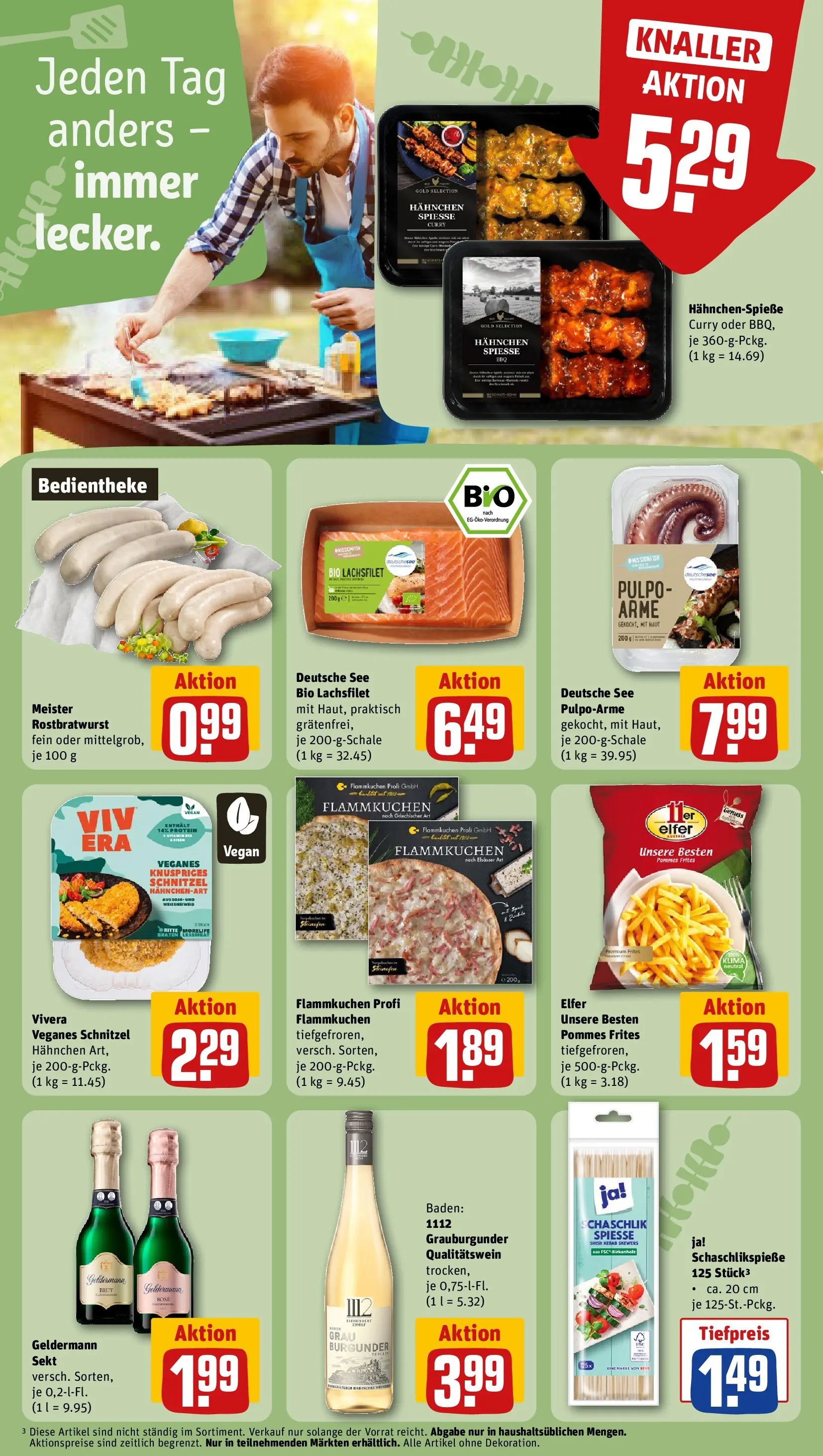 REWE Prospekt ab 05.04.2026 zum Blättern » Angebote | Seite: 16 | Produkte: Hahnchen, Sekt, Pommes, Pommes frites