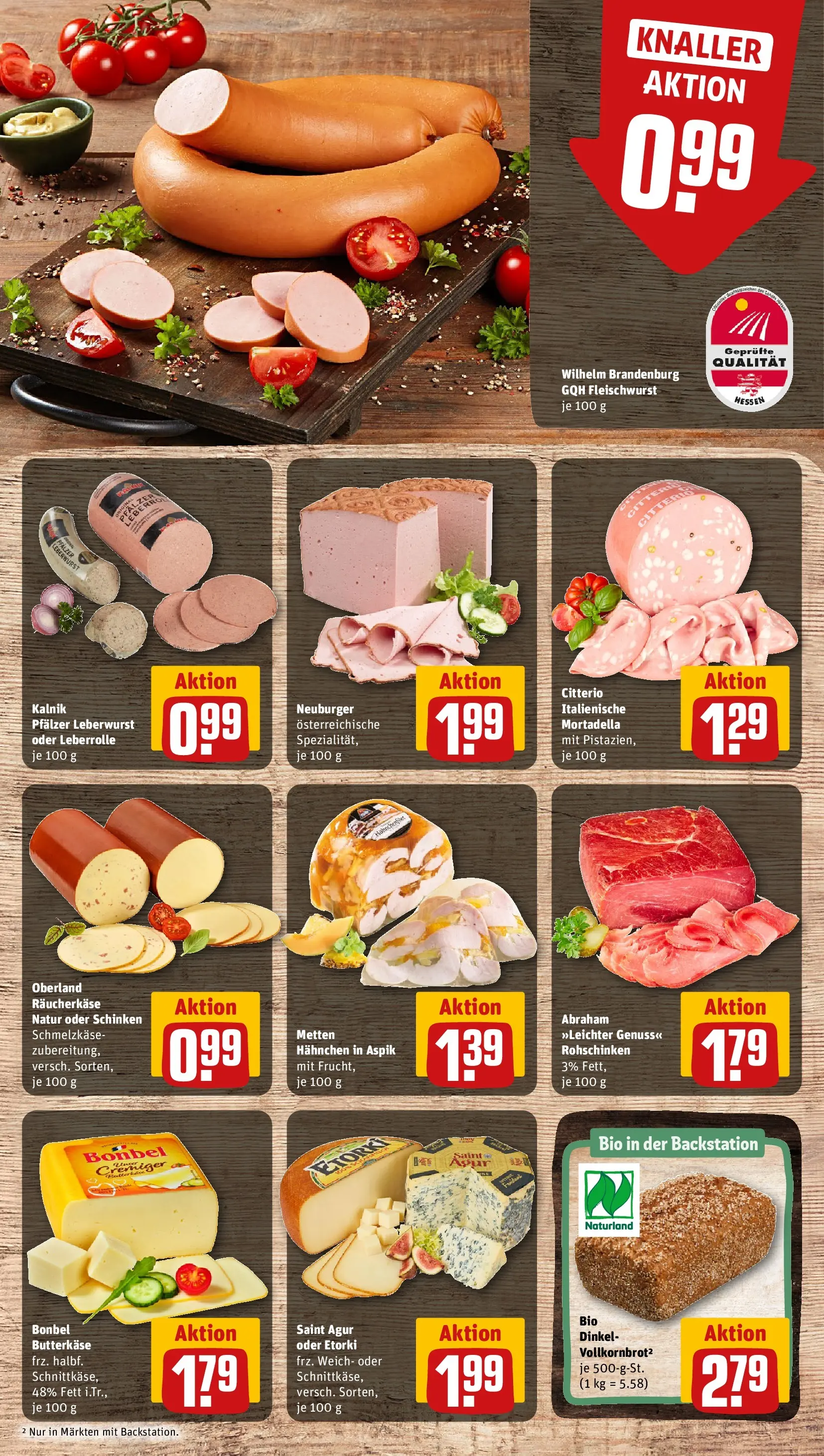 REWE Prospekt ab 05.04.2026 zum Blättern » Angebote | Seite: 9 | Produkte: Hahnchen, Butter, Schinken