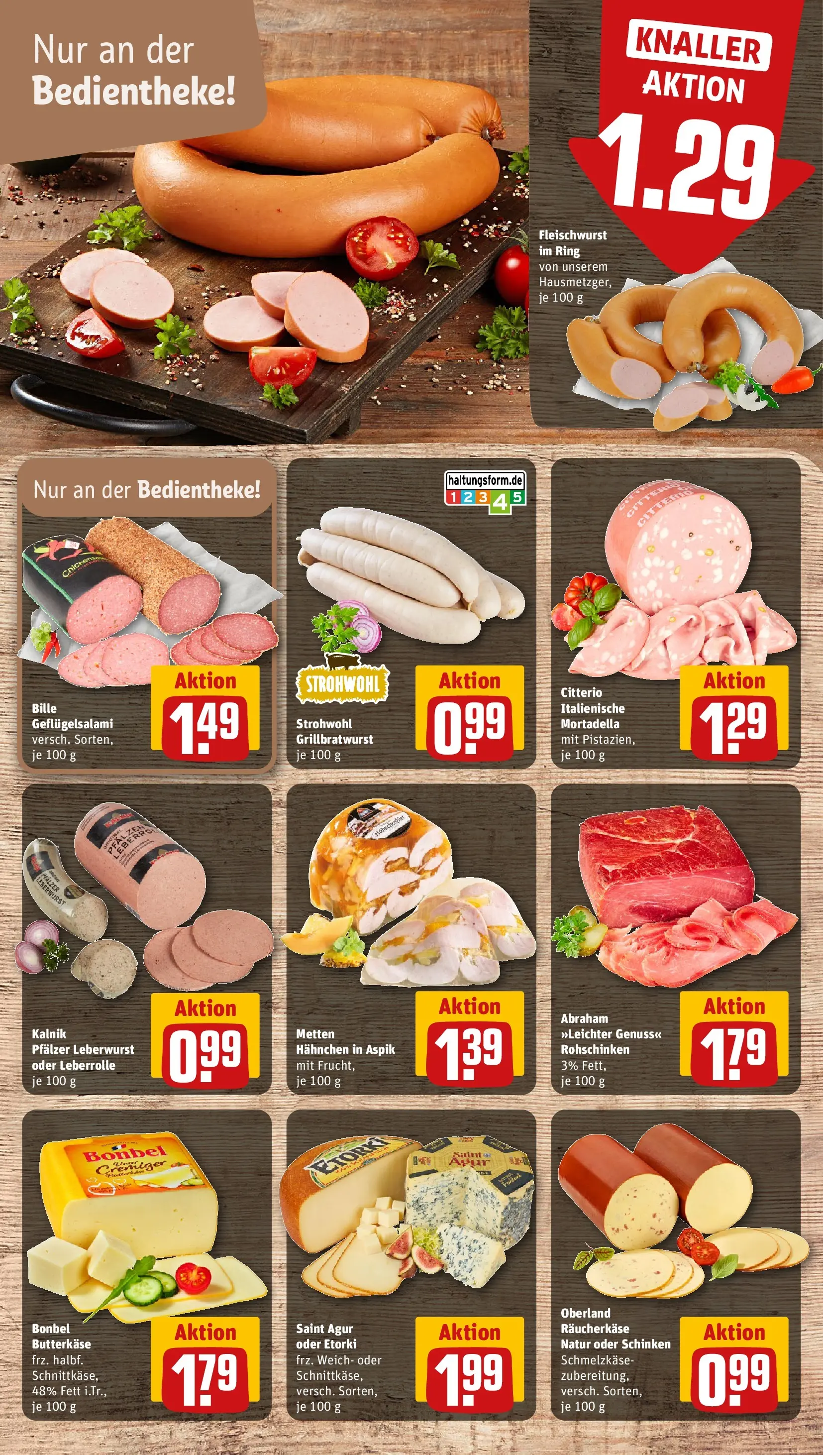 REWE Prospekt ab 05.04.2026 zum Blättern » Angebote | Seite: 9 | Produkte: Hahnchen, Butter, Salami, Schinken