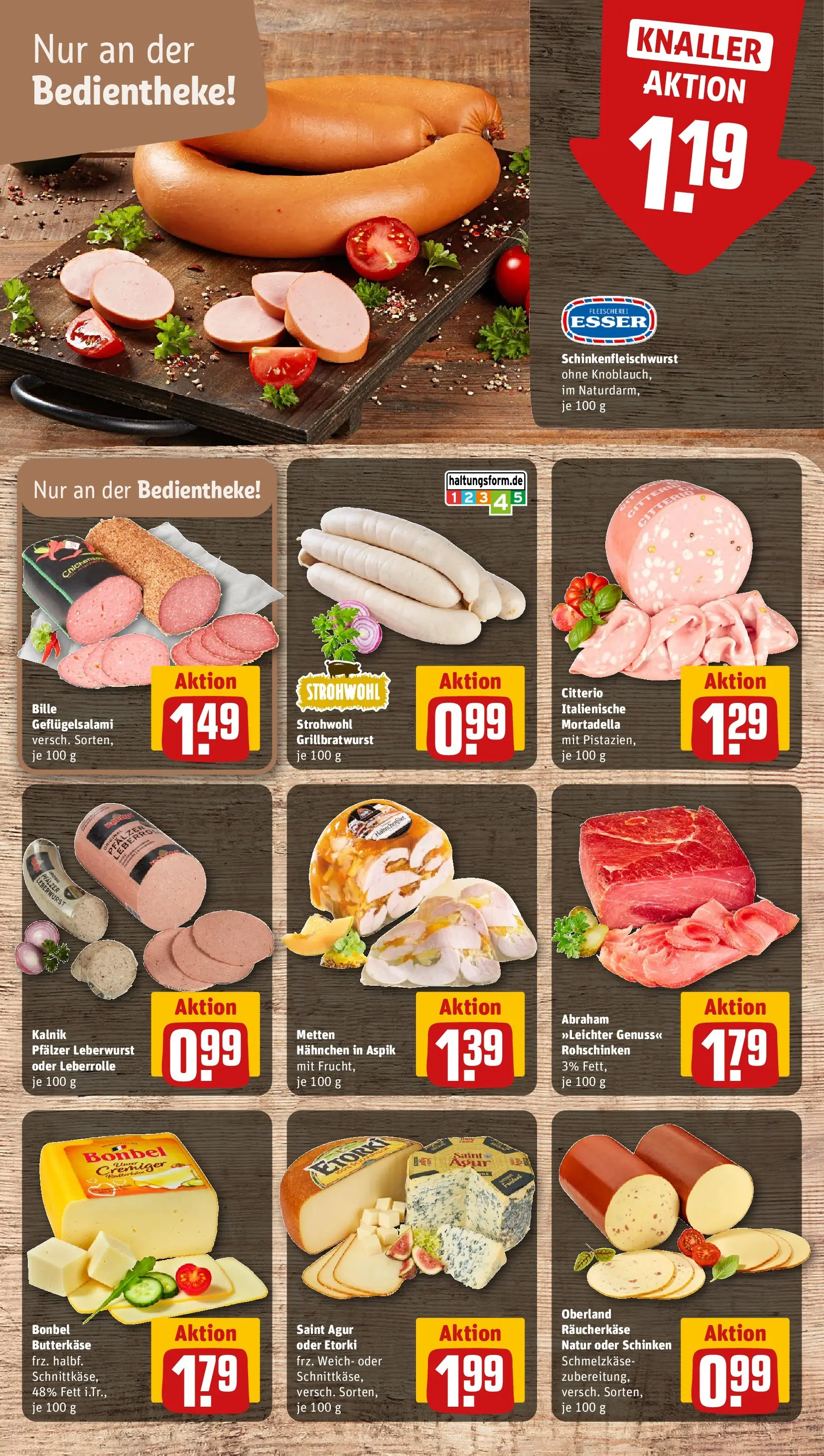 REWE Prospekt ab 05.04.2026 zum Blättern » Angebote | Seite: 9 | Produkte: Hahnchen, Salami, Schinken