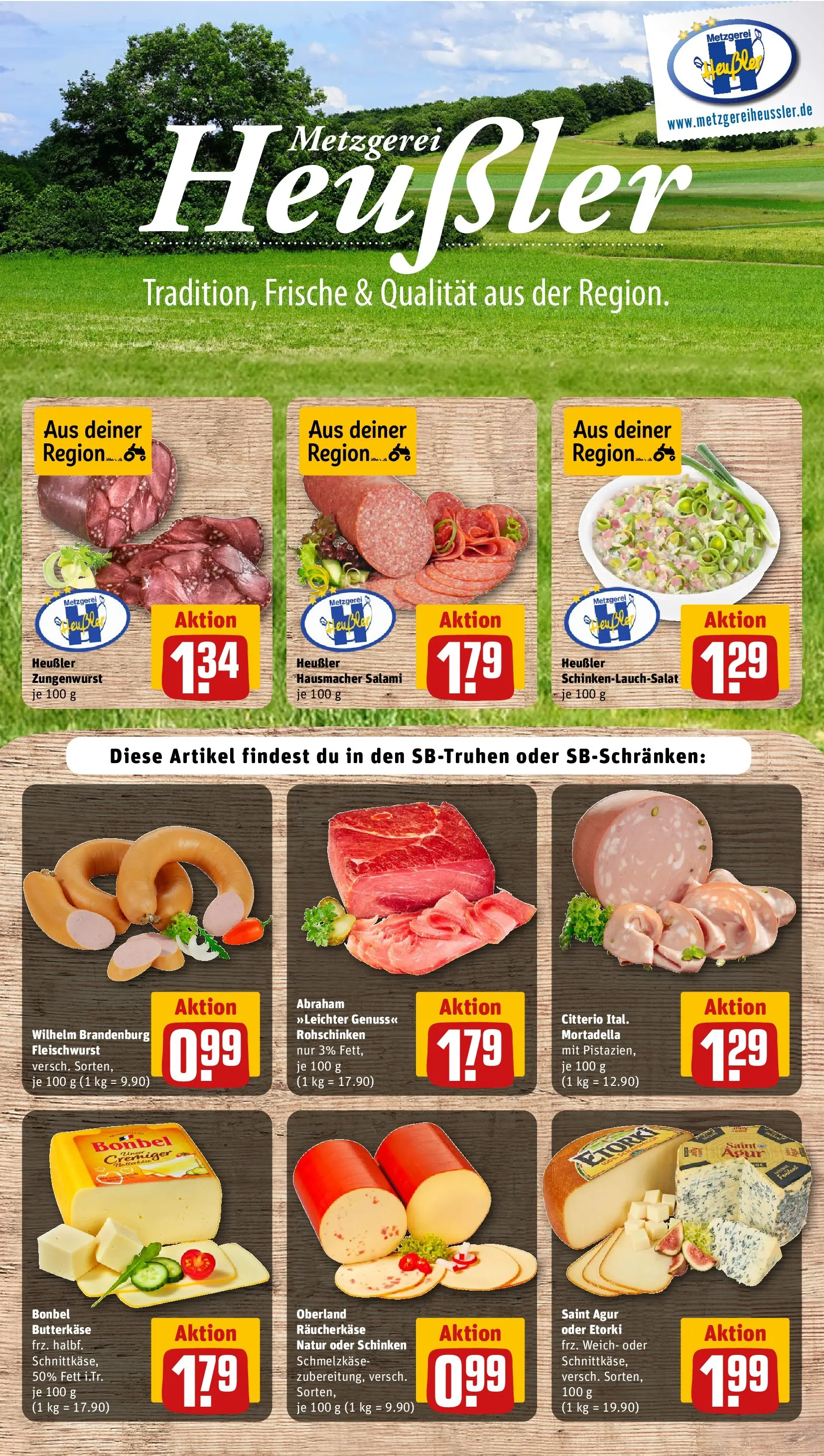 REWE Prospekt ab 05.04.2026 zum Blättern » Angebote | Seite: 9 | Produkte: Salami, Schinken