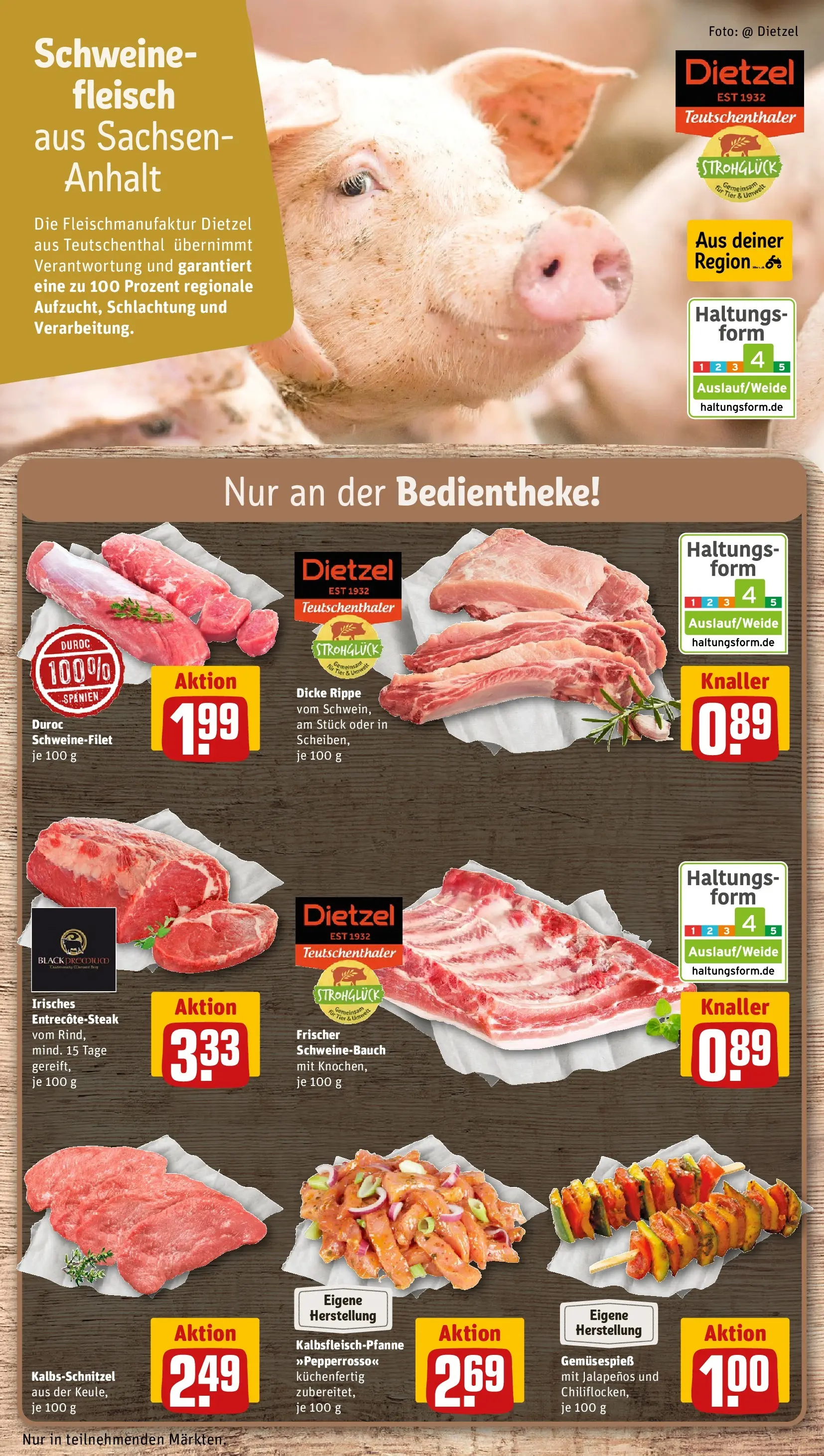 REWE Prospekt ab 05.04.2026 zum Blättern » Angebote | Seite: 10 | Produkte: Schweinebauch, Schweinefilet, Steak, Fleisch
