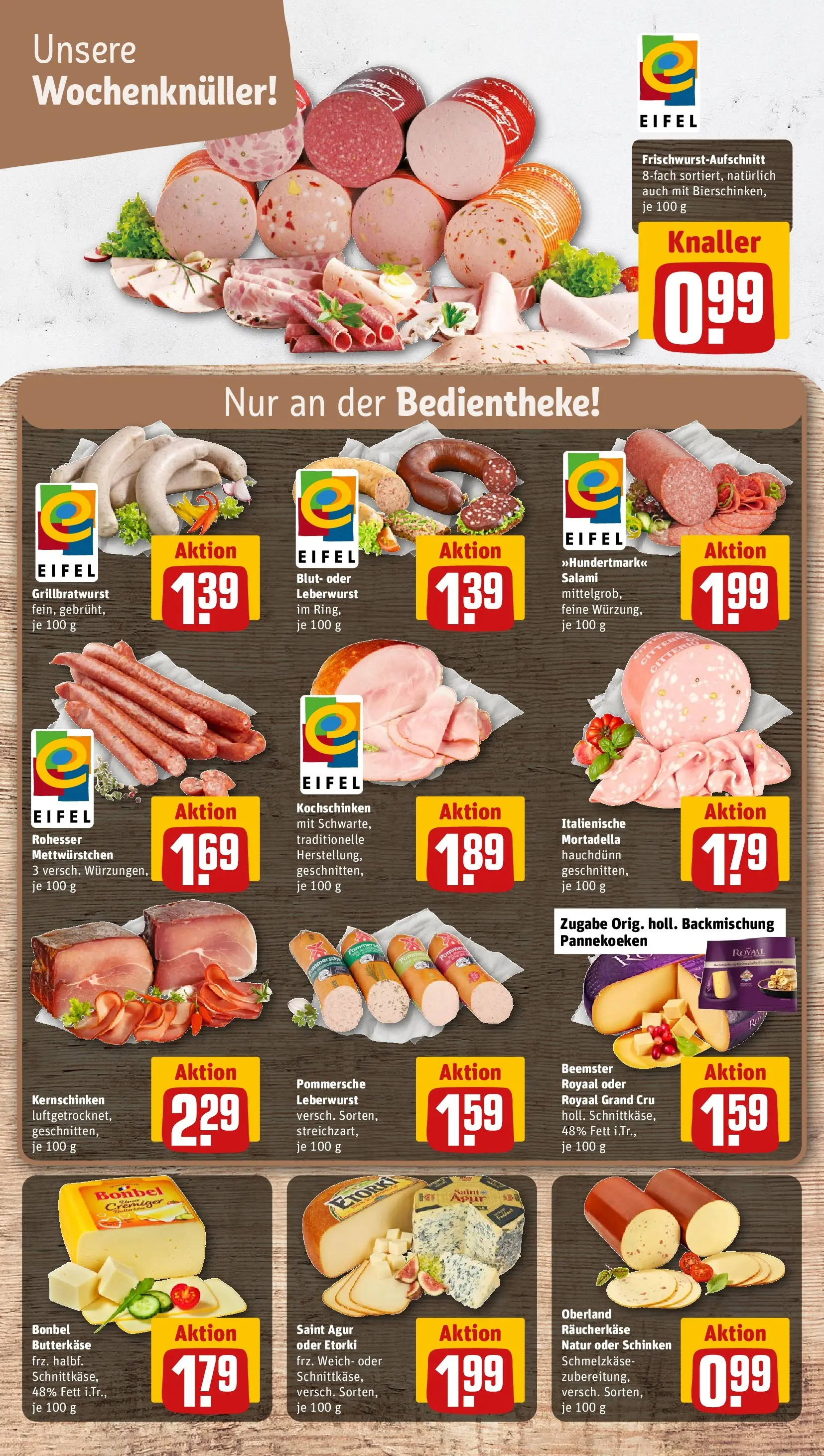 REWE Prospekt ab 05.04.2026 zum Blättern » Angebote | Seite: 9 | Produkte: Pommes, Salami, Schinken