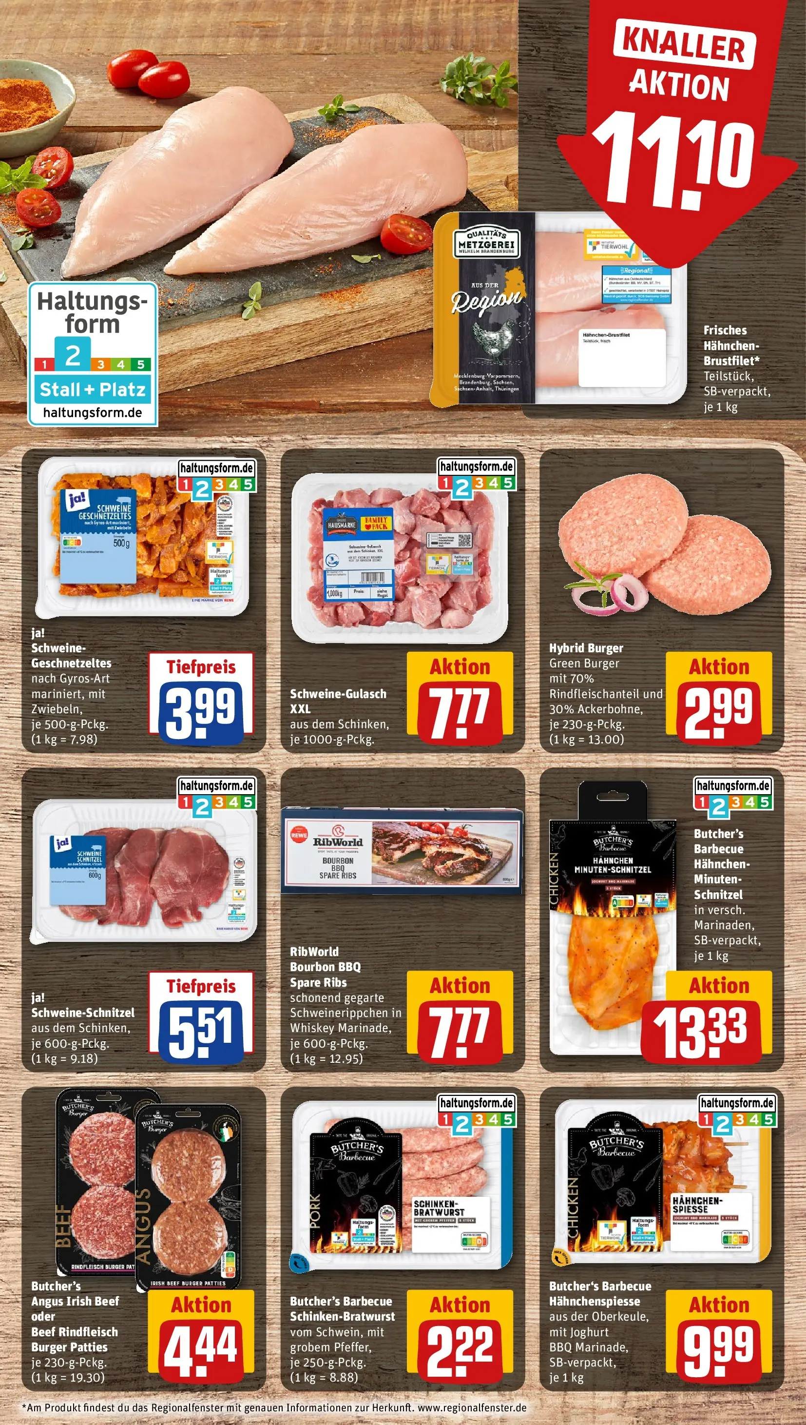 REWE Prospekt ab 05.04.2026 zum Blättern » Angebote | Seite: 8 | Produkte: Schweinegulasch, Joghurt, Burger, Whiskey