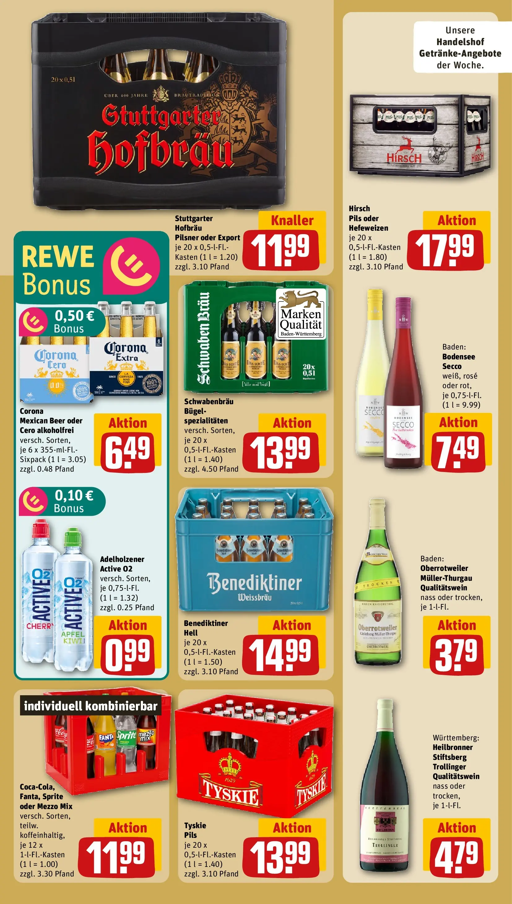 REWE Prospekt ab 05.04.2026 zum Blättern » Angebote | Seite: 20 | Produkte: Mezzo mix, Pils, Adelholzener, Oder mezzo mix