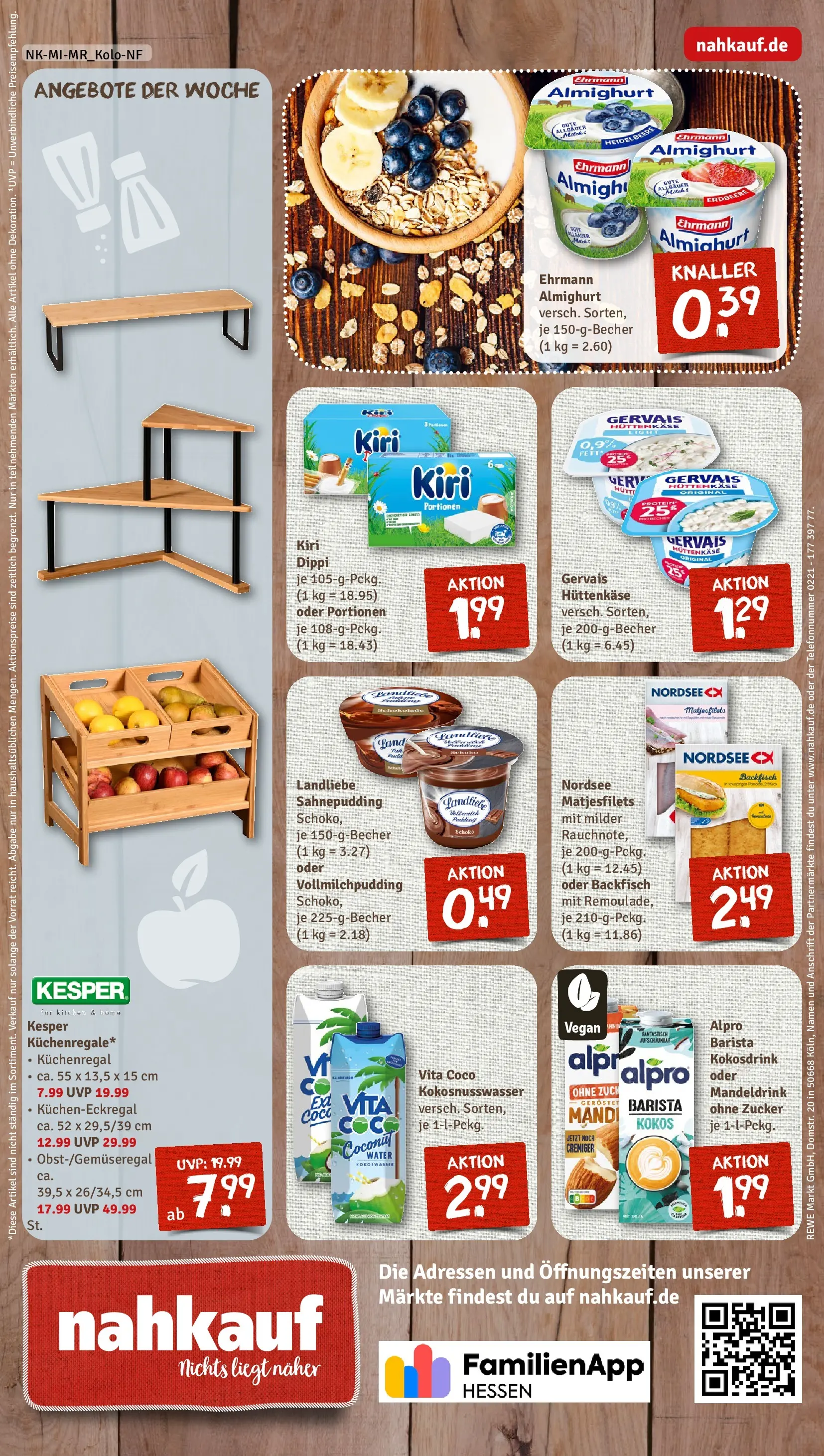 REWE Prospekt ab 05.04.2026 zum Blättern » Angebote | Seite: 8 | Produkte: Schokolade, Pudding, Zucker, Hüttenkäse