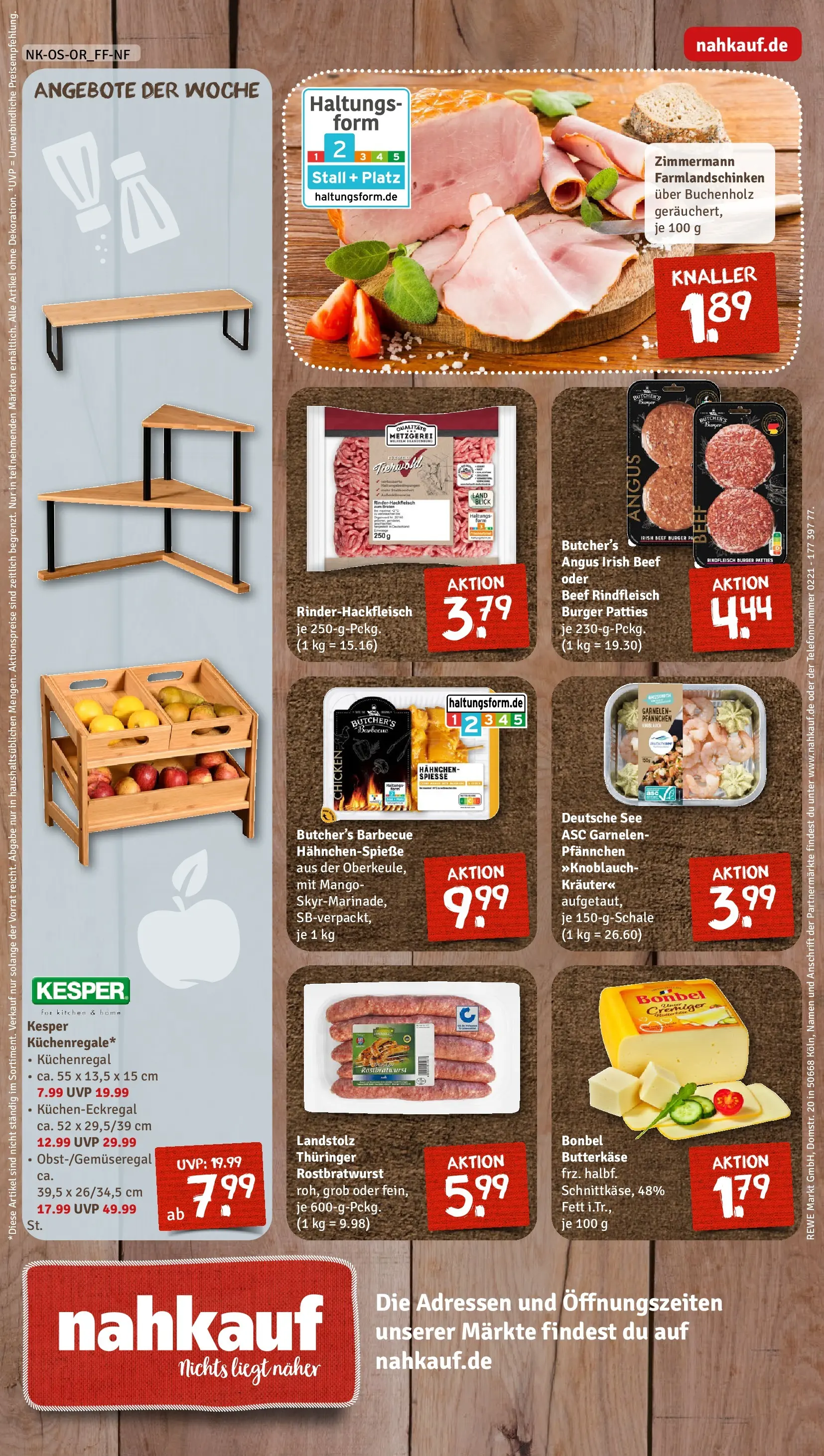 REWE Prospekt ab 05.04.2026 zum Blättern » Angebote | Seite: 8 | Produkte: Burger, Garnelen, Mango, Knoblauch
