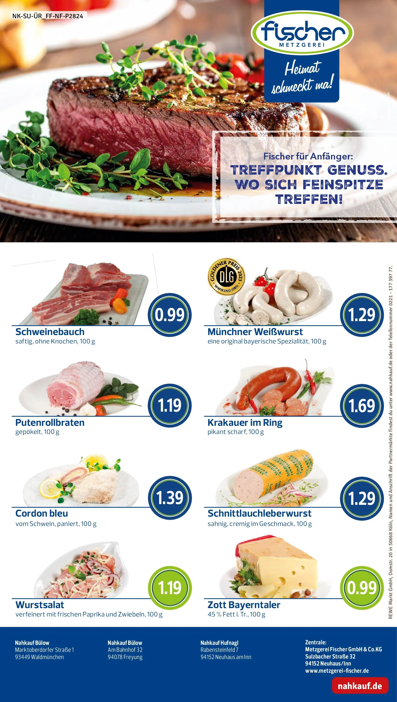 REWE Prospekt ab 05.04.2026 zum Blättern » Angebote | Seite: 8 | Produkte: Schweinebauch, Weißwurst, Paprika