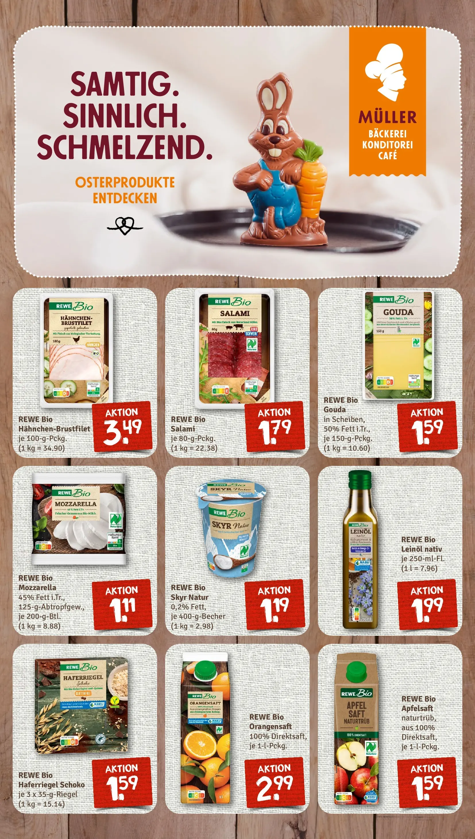 REWE Prospekt ab 05.04.2026 zum Blättern » Angebote | Seite: 7 | Produkte: Bäckerei, Salami, Saft, Fleisch