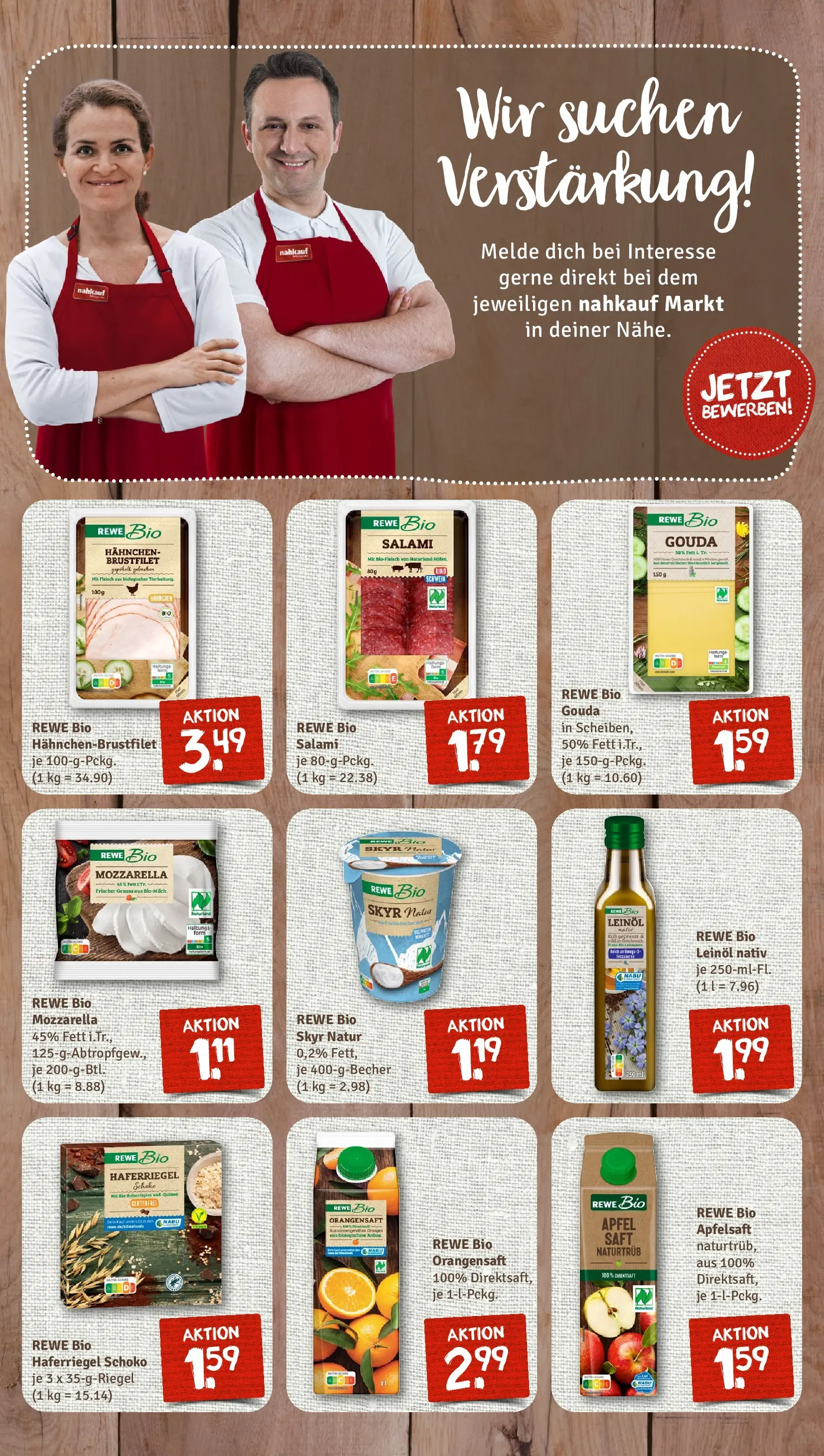 REWE Prospekt ab 05.04.2026 zum Blättern » Angebote | Seite: 7 | Produkte: Mozzarella, Gouda, Orangensaft, Fleisch