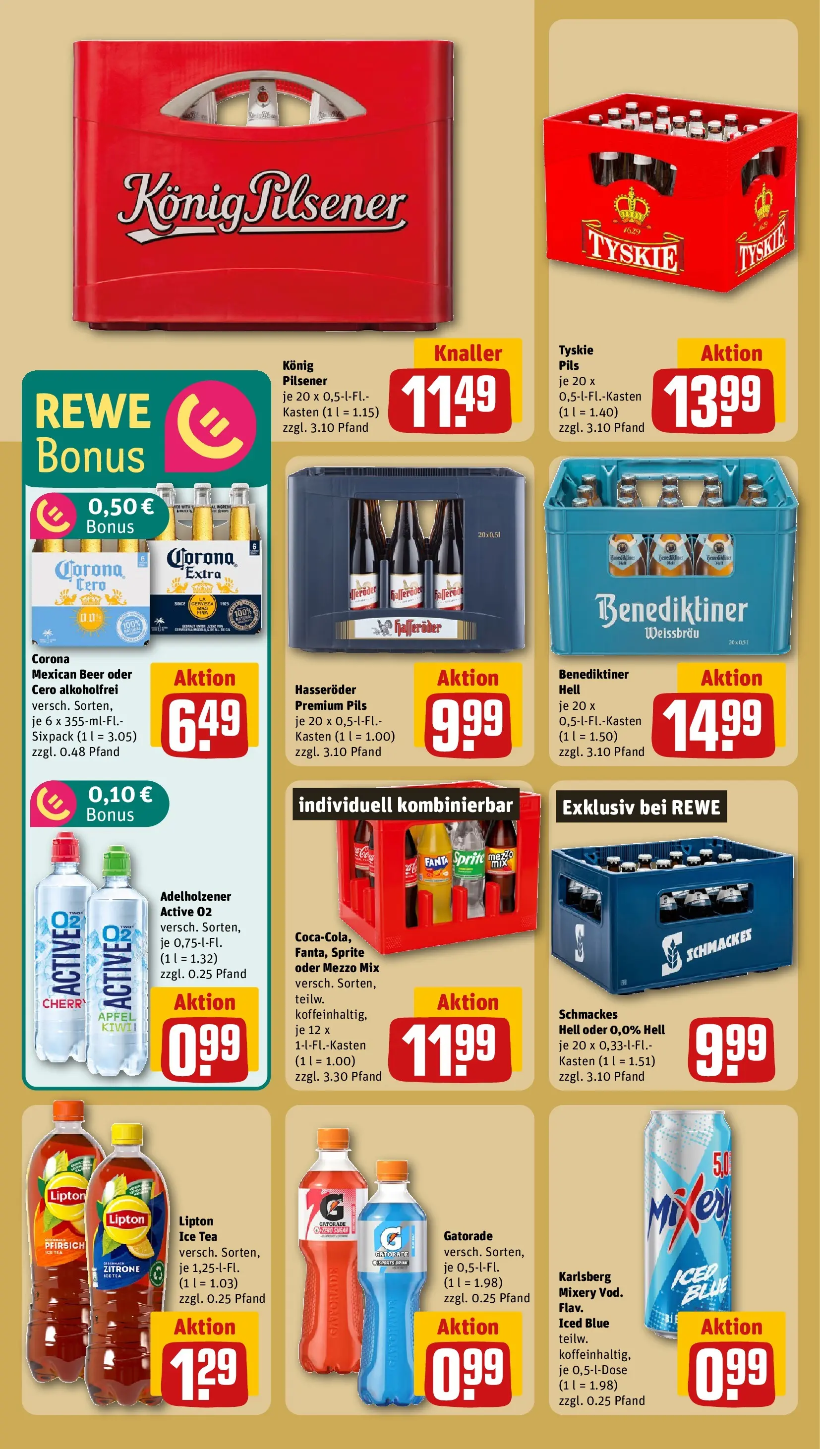 REWE Prospekt ab 05.04.2026 zum Blättern » Angebote | Seite: 18 | Produkte: Sprite, Pils, Benediktiner hell, Hasseröder