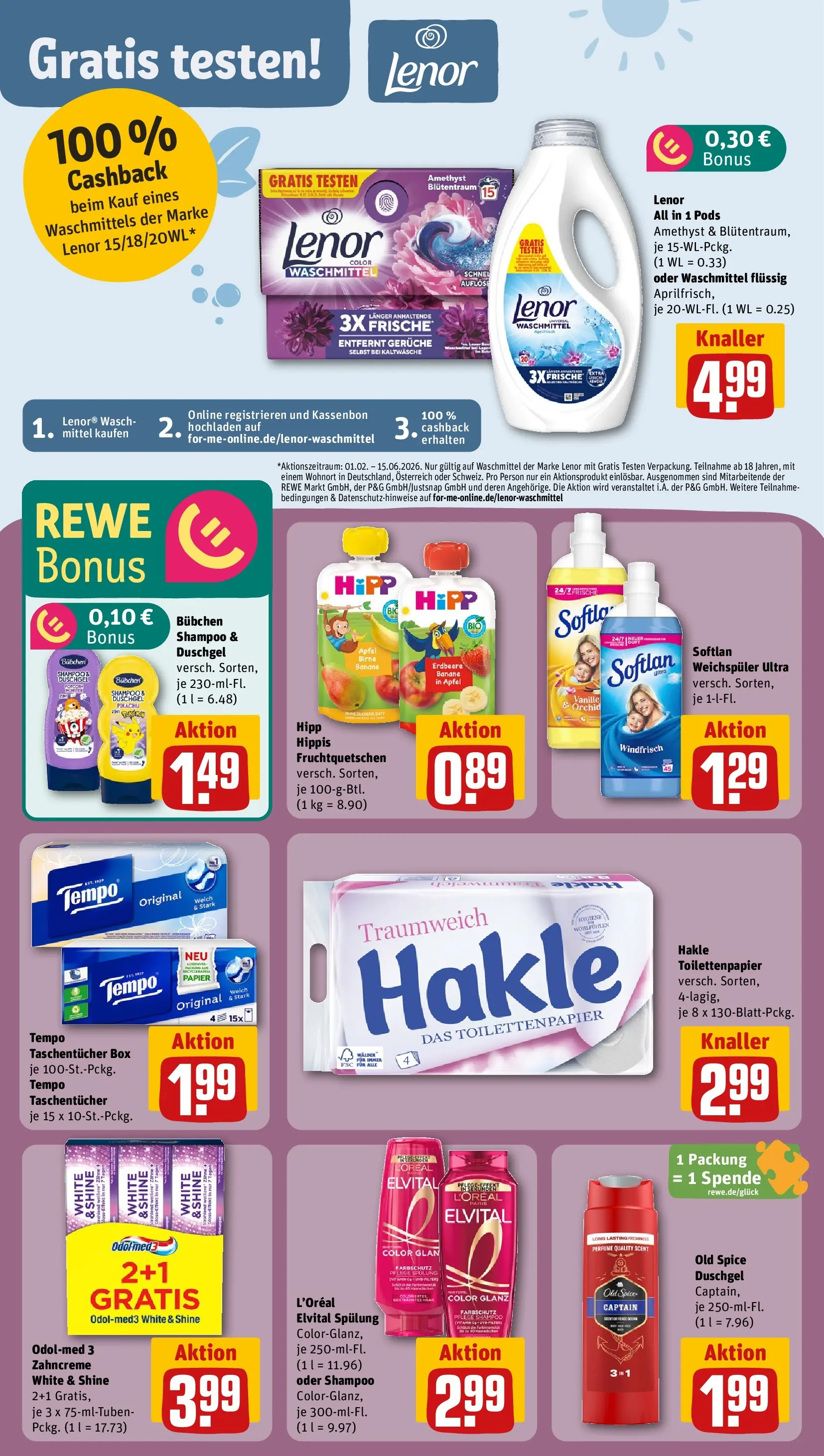 REWE Prospekt ab 05.04.2026 zum Blättern » Angebote | Seite: 22 | Produkte: Äpfel, Shampoo, Tempo, Toilettenpapier