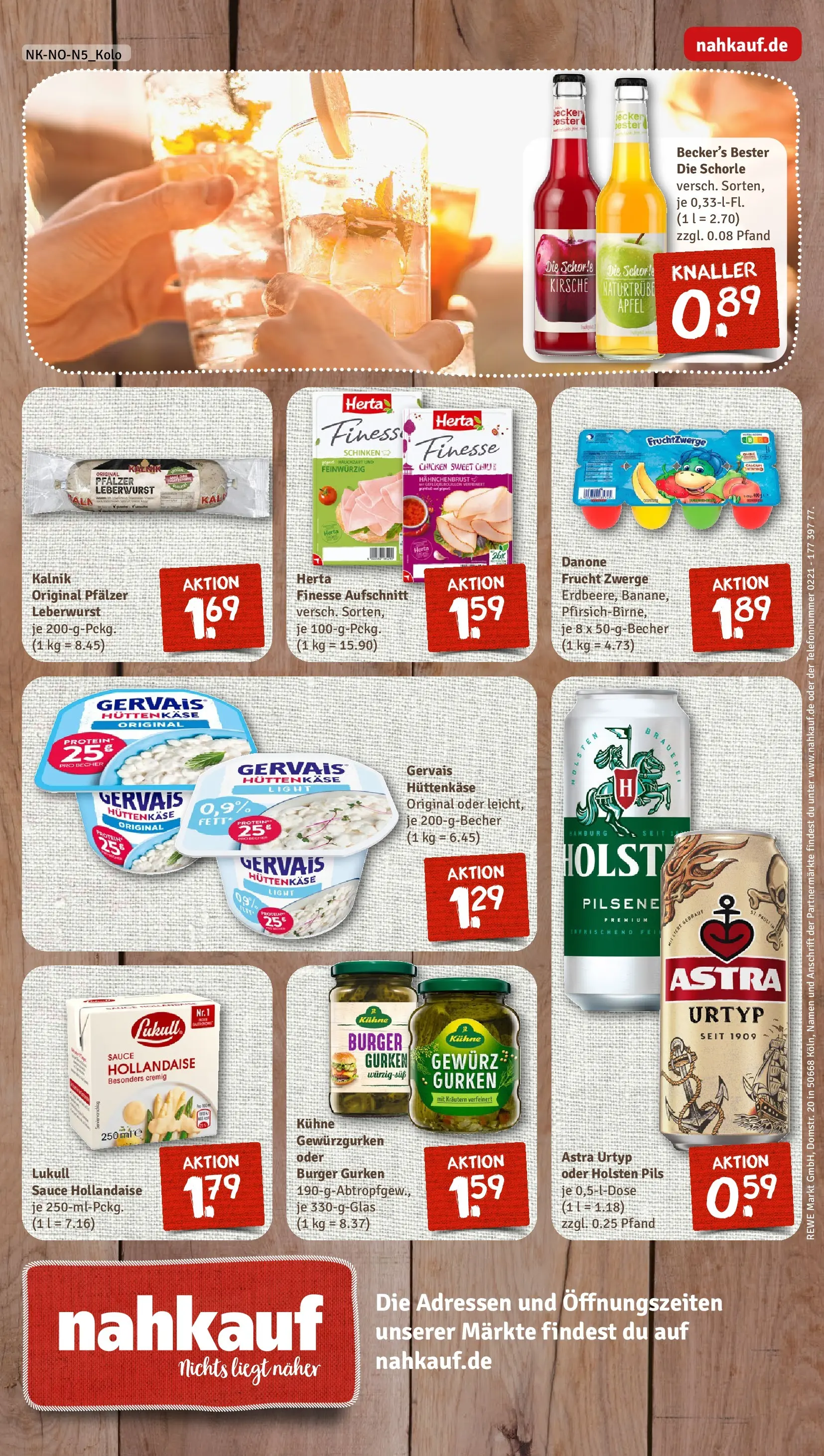 REWE Prospekt ab 05.04.2026 zum Blättern » Angebote | Seite: 8 | Produkte: Pils, Burger, Äpfel, Gurken