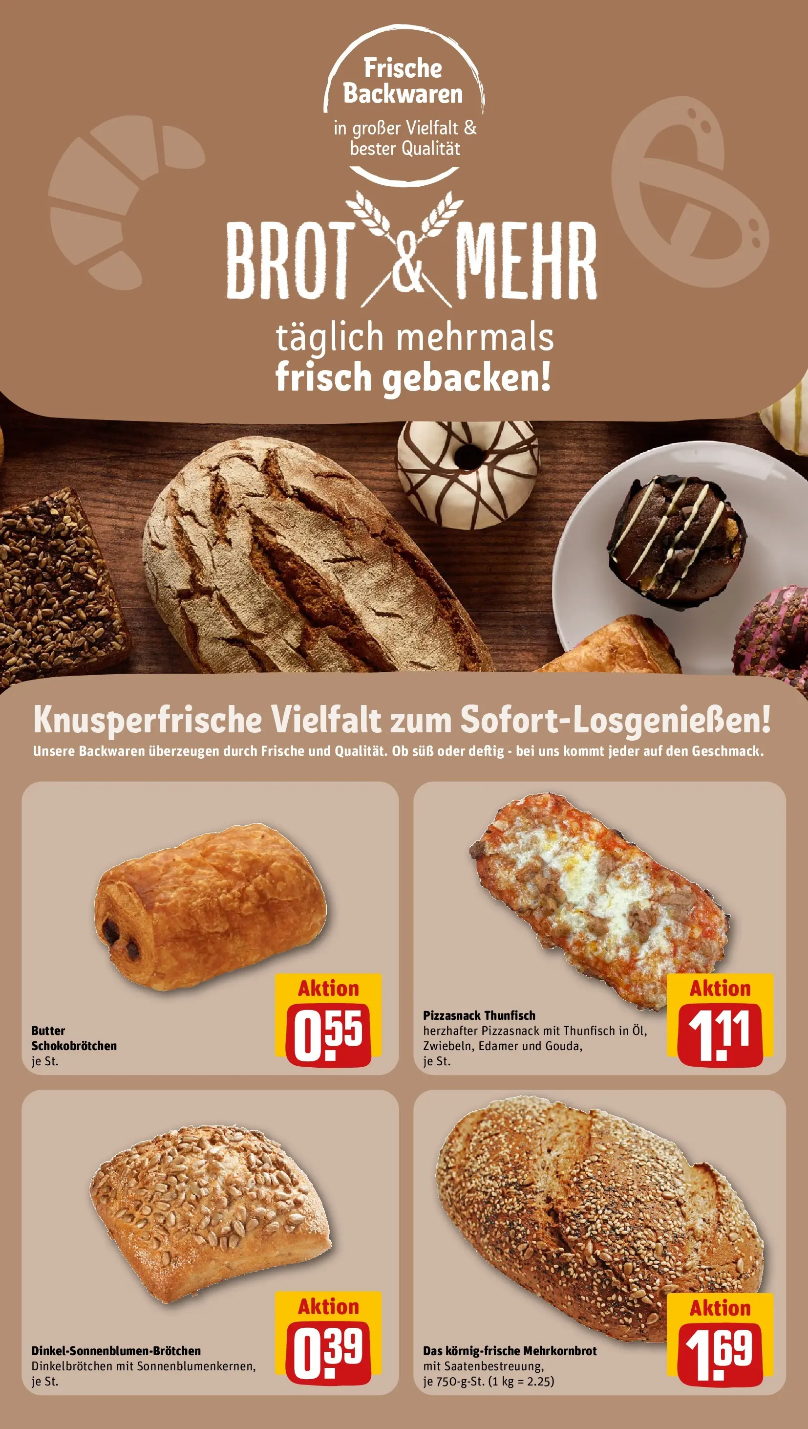 REWE Prospekt ab 05.04.2026 zum Blättern » Angebote | Seite: 25 | Produkte: Butter, Thunfisch, Croissant, Pizza