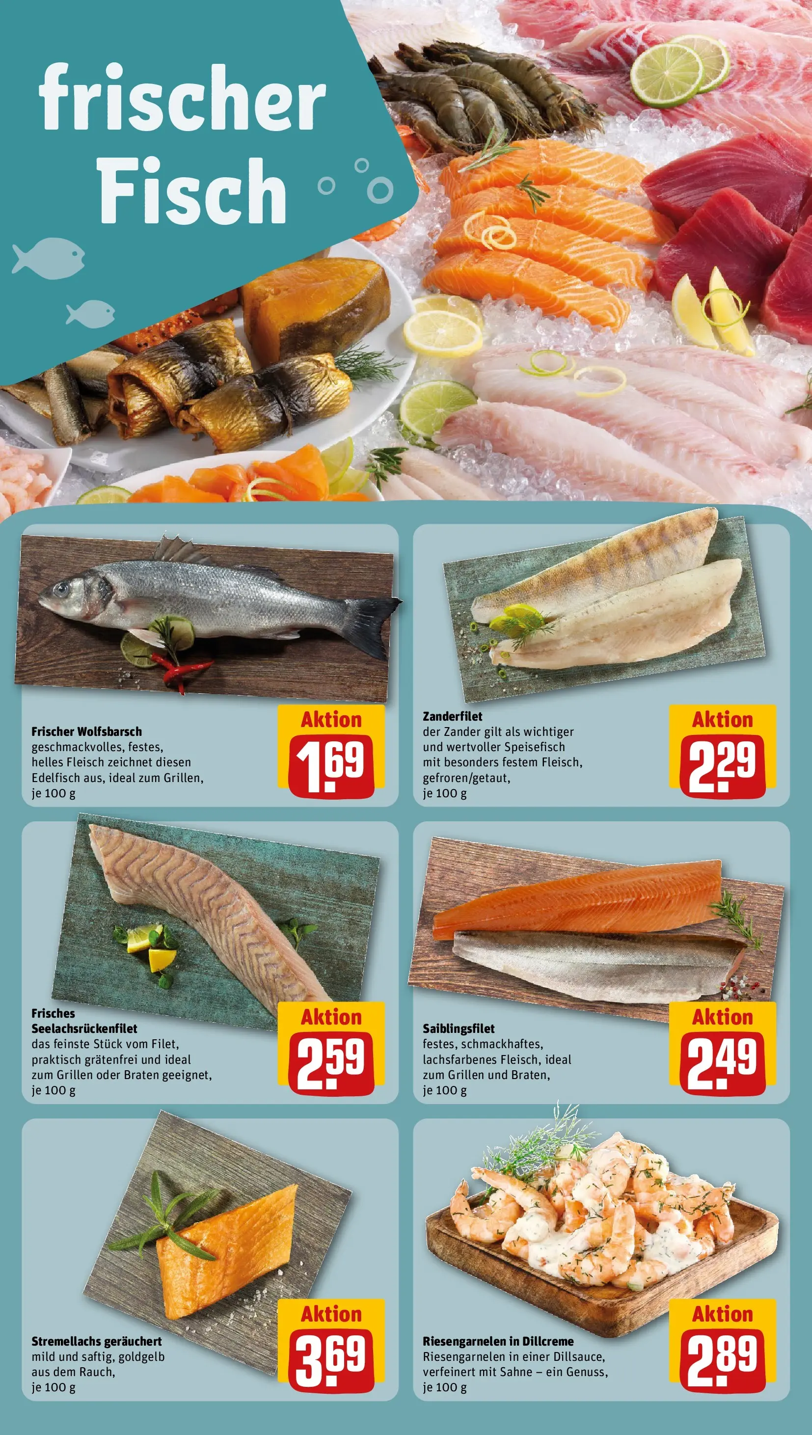 REWE Prospekt ab 05.04.2026 zum Blättern » Angebote | Seite: 27 | Produkte: Fisch, Sahne, Fleisch