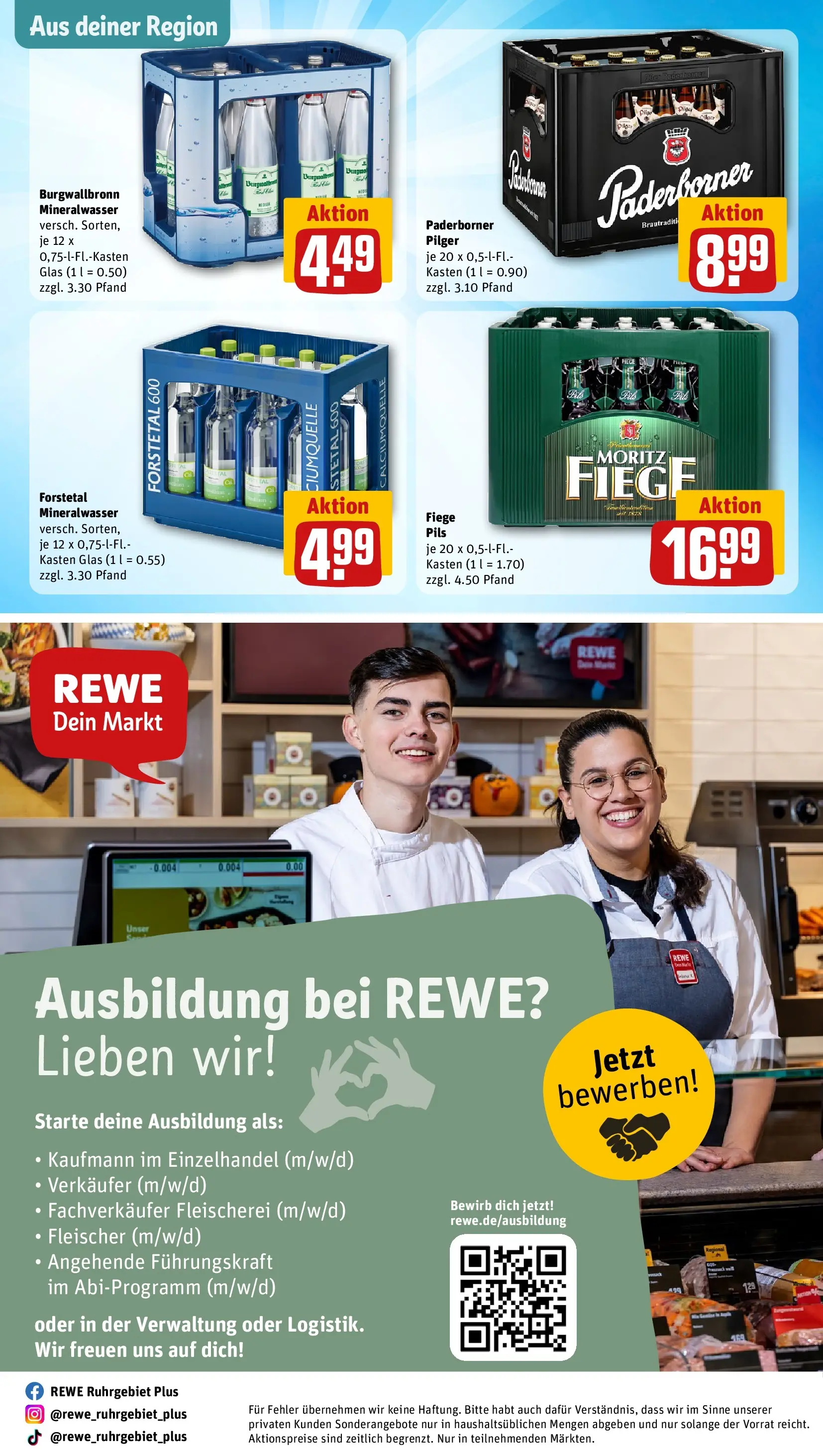 REWE Prospekt ab 05.04.2026 zum Blättern » Angebote | Seite: 26 | Produkte: Pils, Mineralwasser