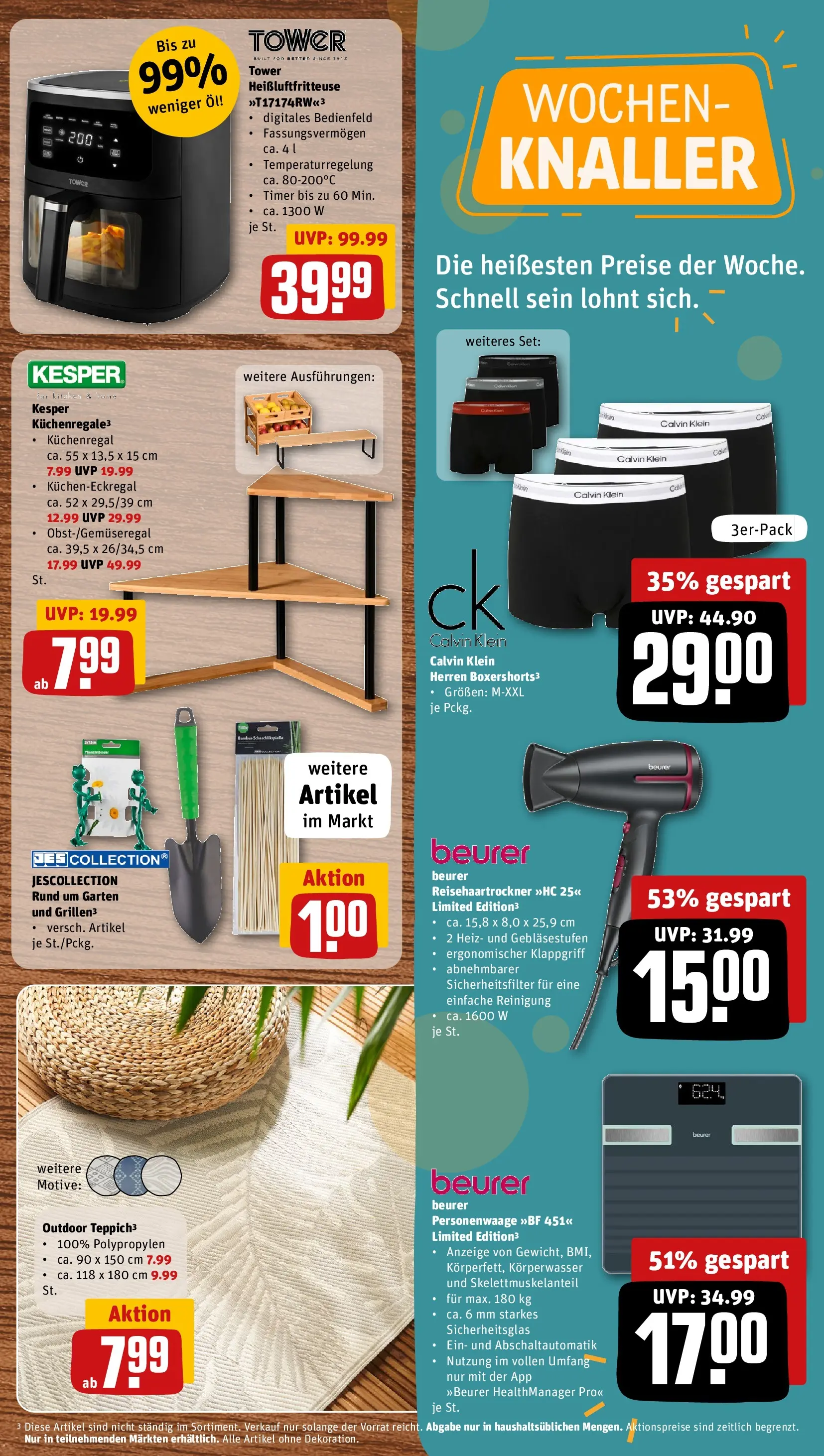 REWE Prospekt ab 05.04.2026 zum Blättern » Angebote | Seite: 28 | Produkte: Öl, Personenwaage, Heißluftfritteuse