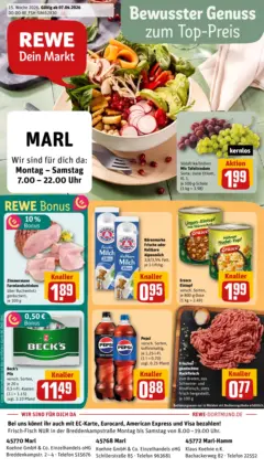 Rewe Prospekt Marl	 ab 05.04.2026 gültig