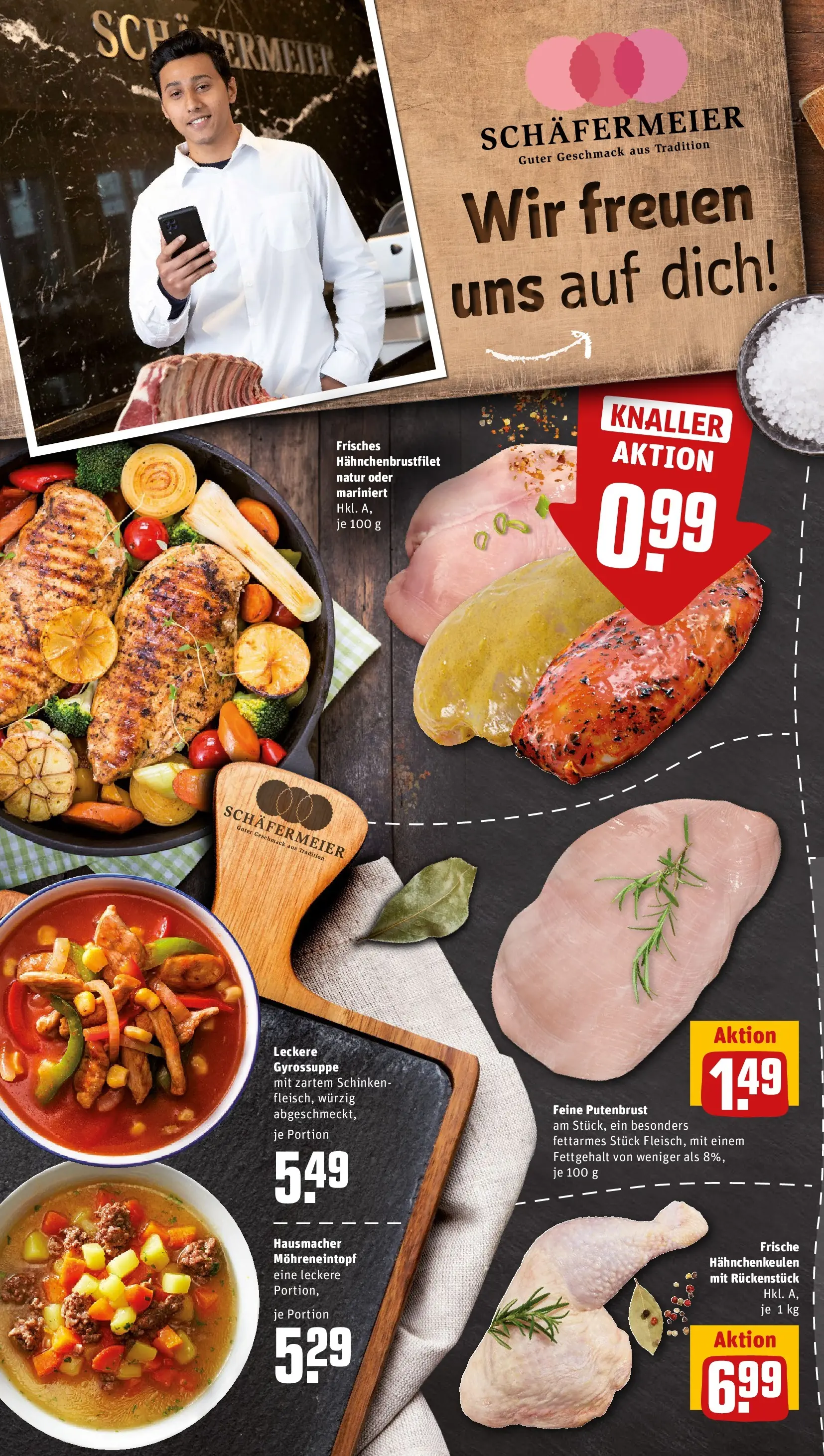 REWE Prospekt ab 05.04.2026 zum Blättern » Angebote | Seite: 6 | Produkte: Gyros, Schinken