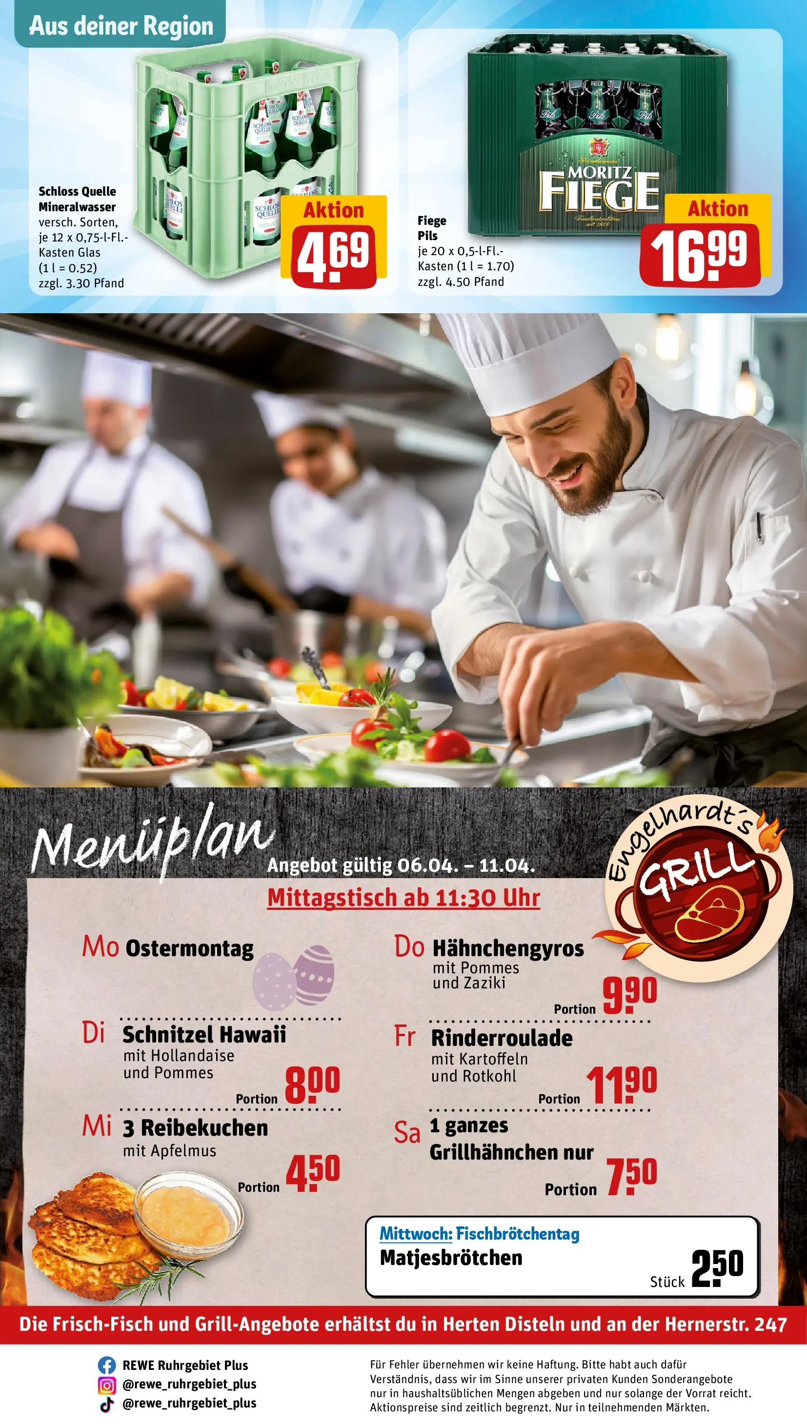 REWE Prospekt ab 05.04.2026 zum Blättern » Angebote | Seite: 26 | Produkte: Grill, Rotkohl, Pommes, Schnitzel